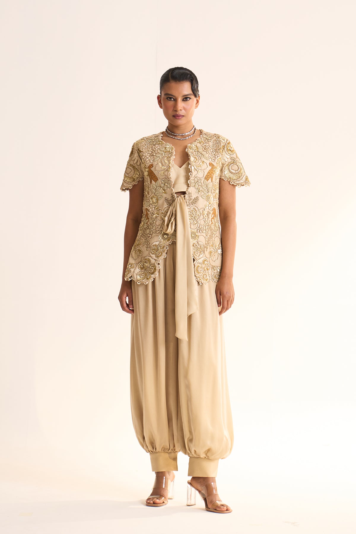 Safari Romance Sherbaag jacket & balloon pant set
