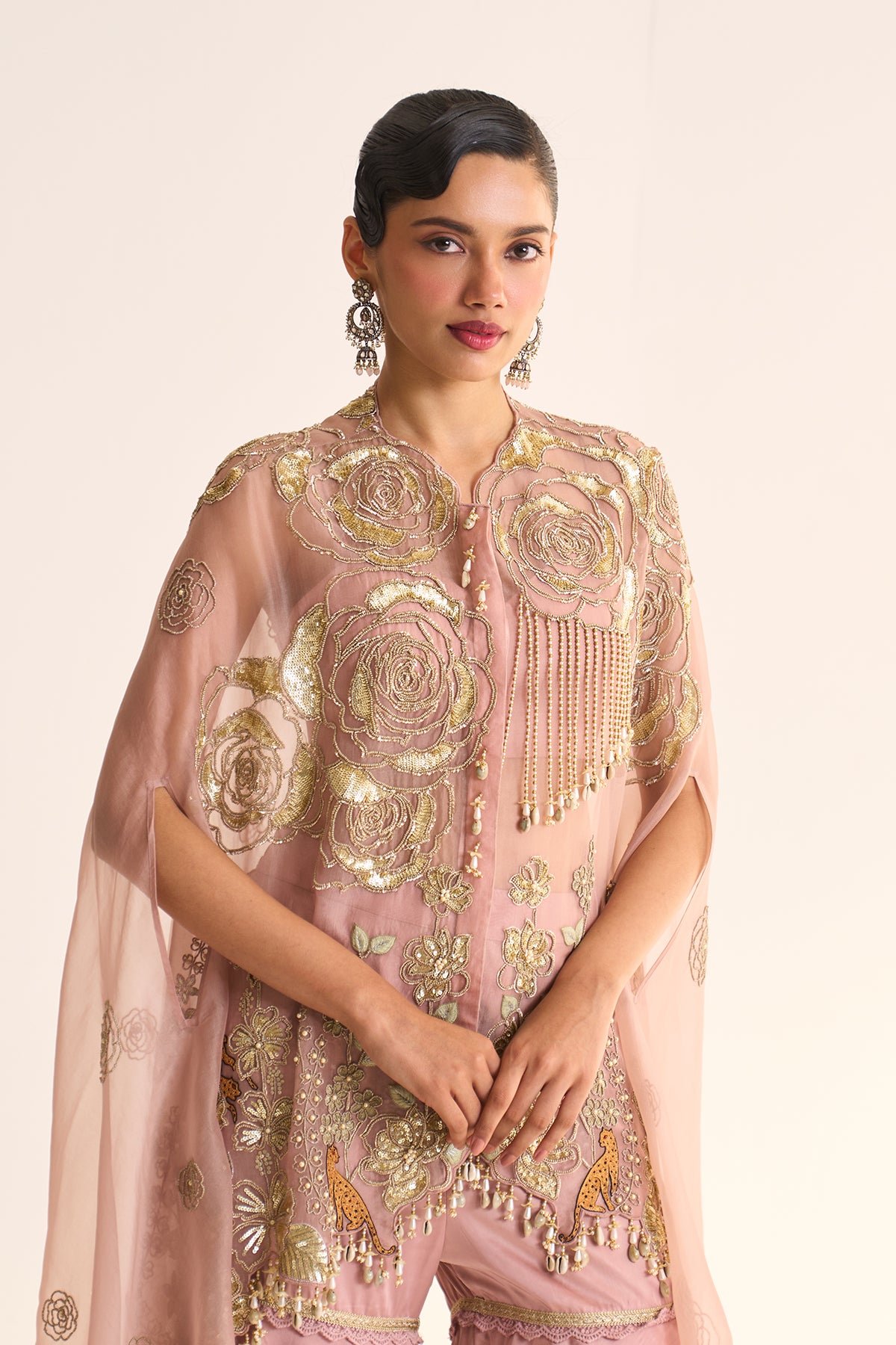 Safari Romance Vanraj cape & garara set