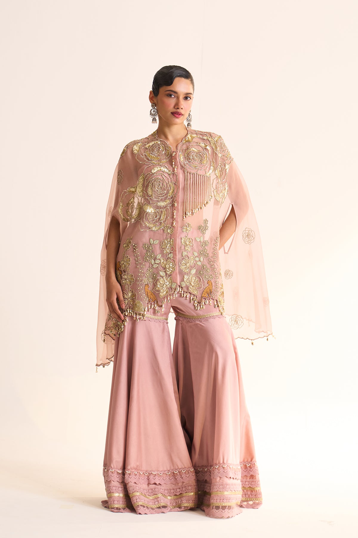 Safari Romance Vanraj cape & garara set