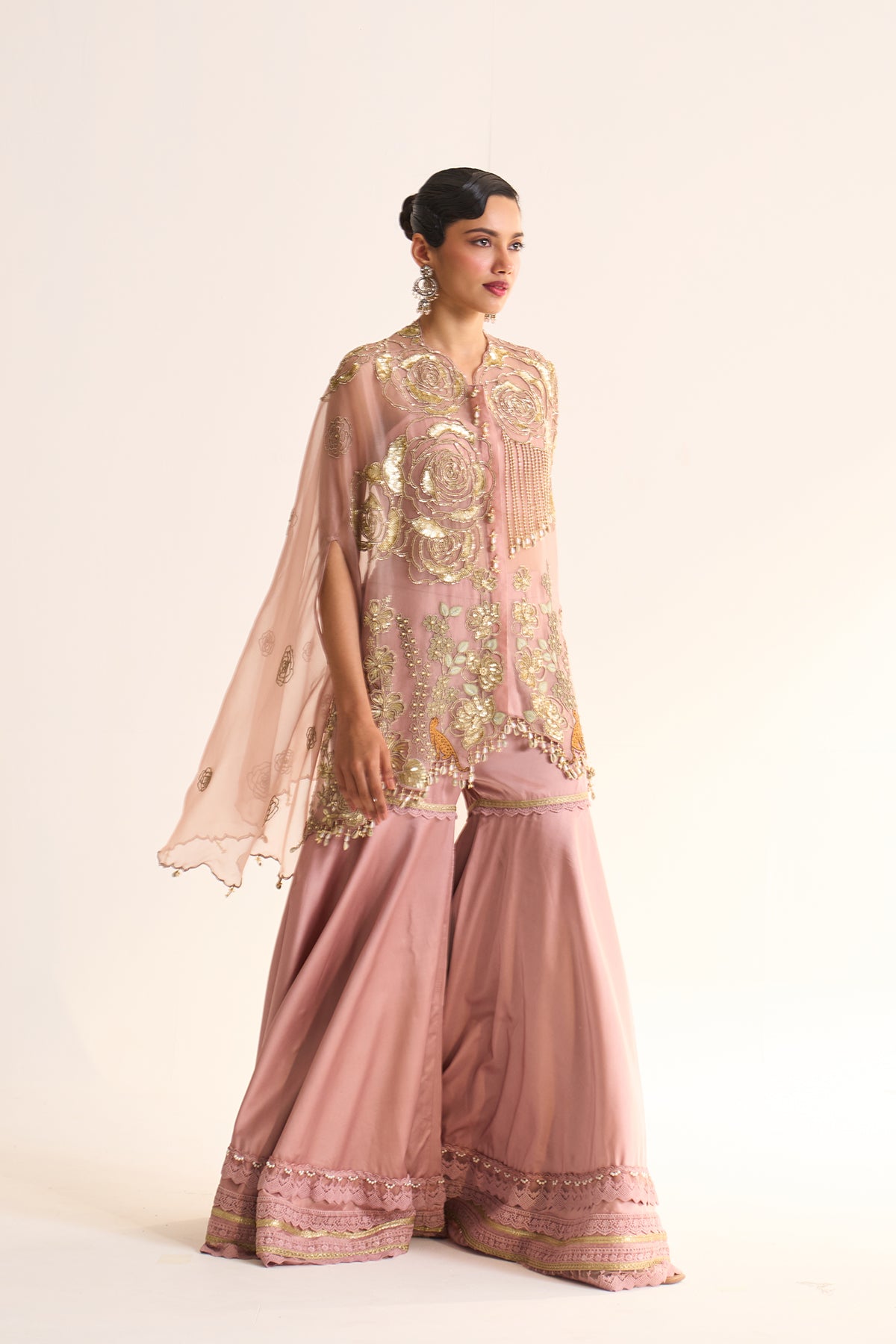 Safari Romance Vanraj cape & garara set
