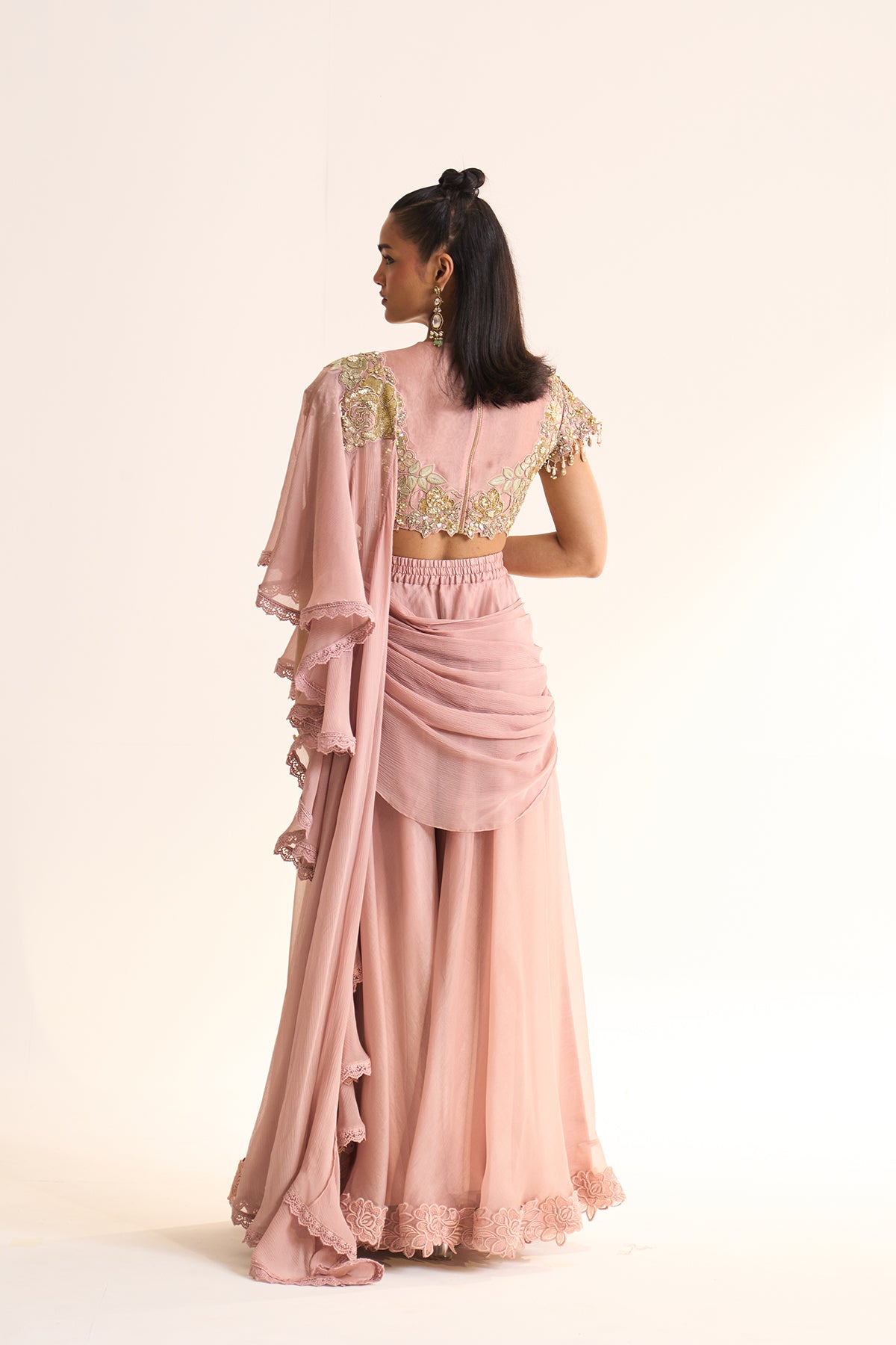 Safari Romance Ruffle drape & sharara set