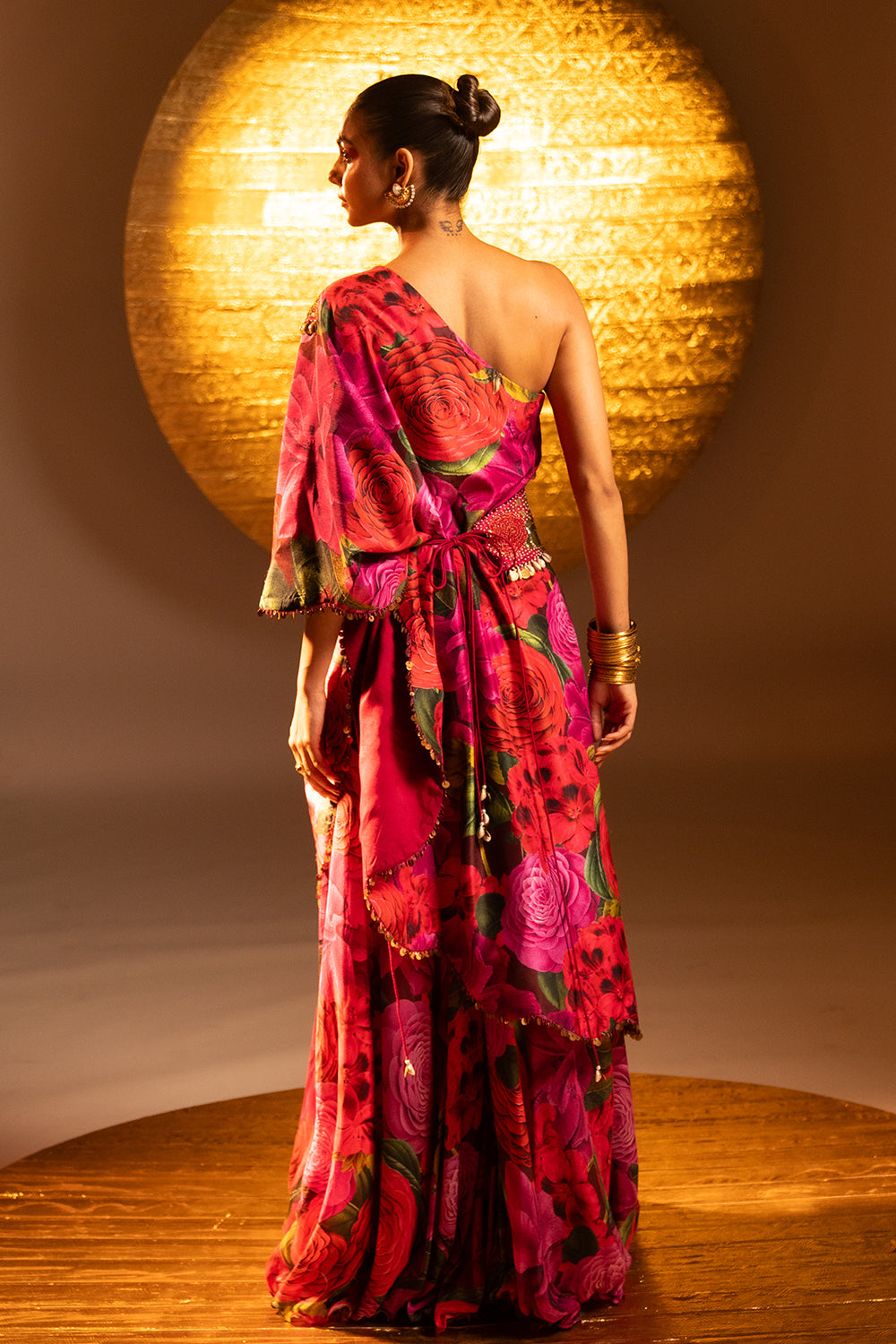 Scarlet Rose One Shoulder Top With Sharara