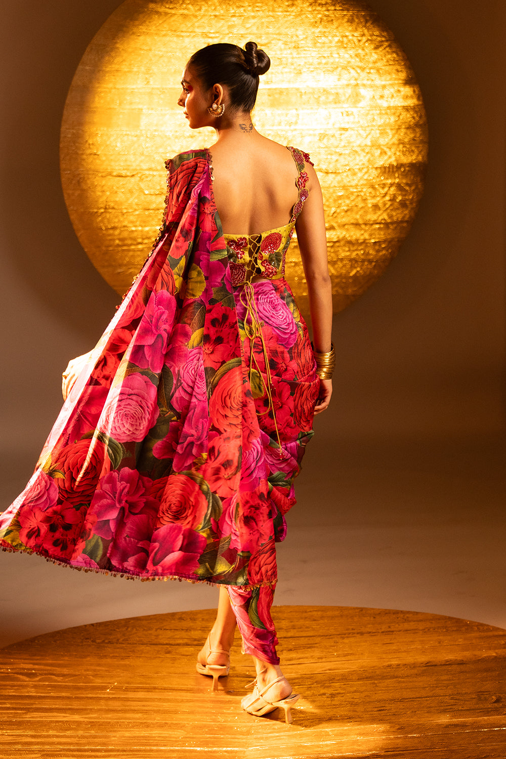 Scarlet Rose Drape Saree
