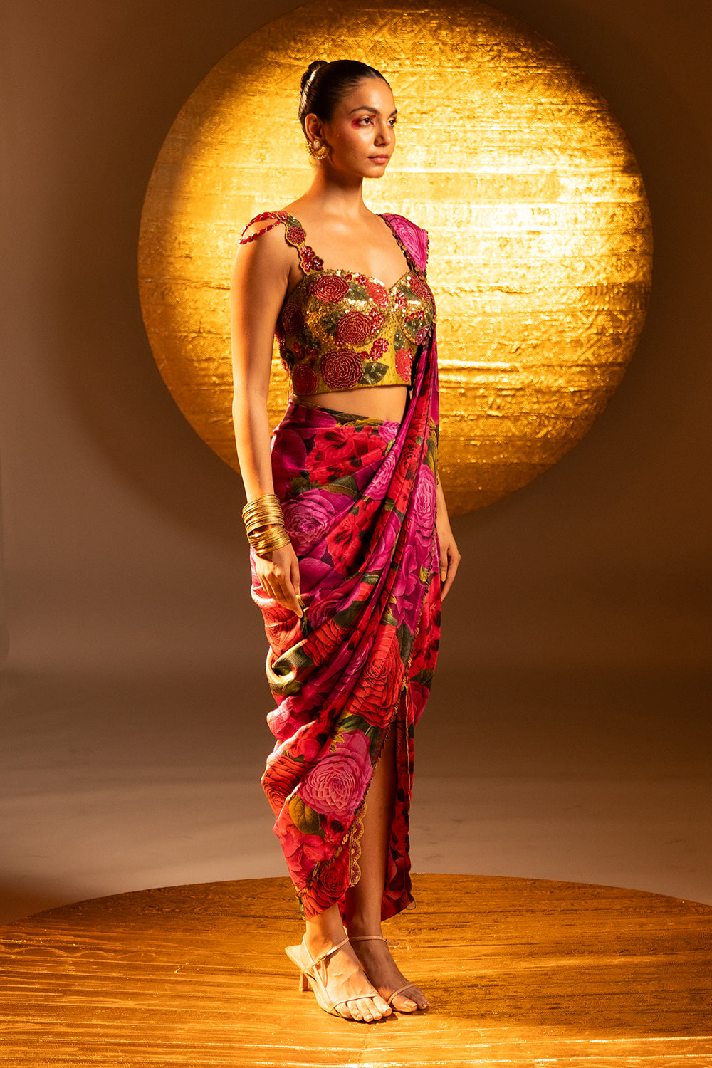 Scarlet Rose Drape Saree