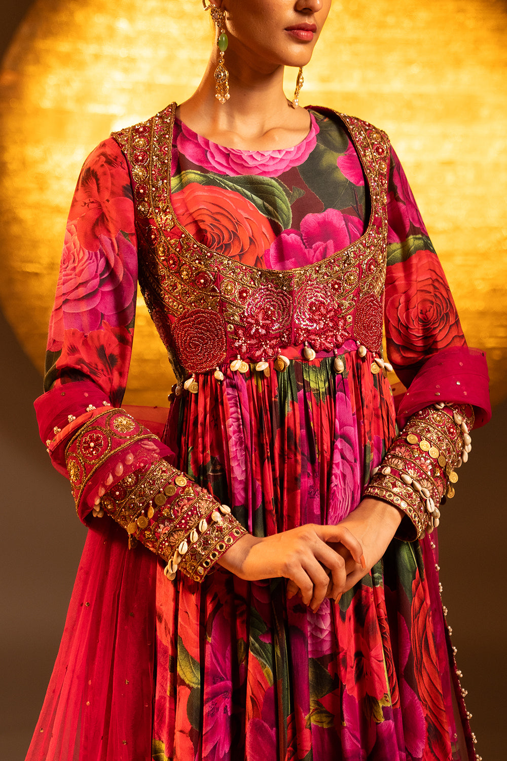 Scarlet Rose Printed Anarkali