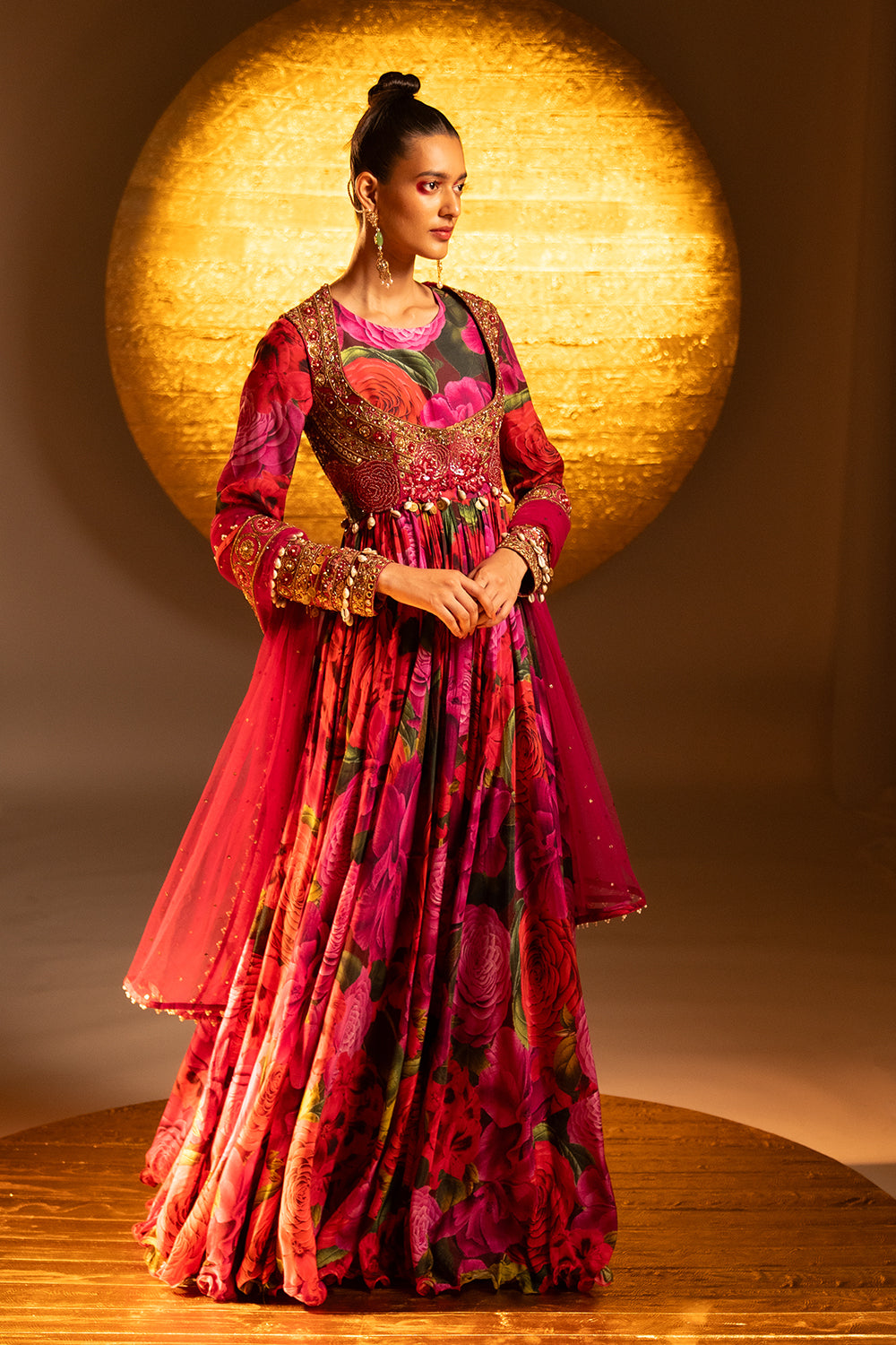 Scarlet Rose Printed Anarkali