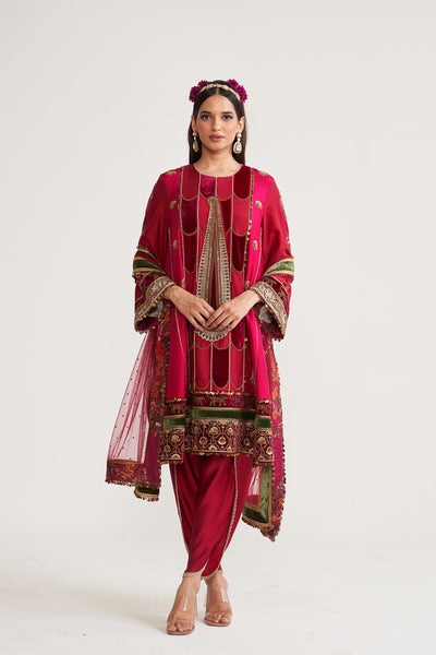 Sherry pop Short anarkali set