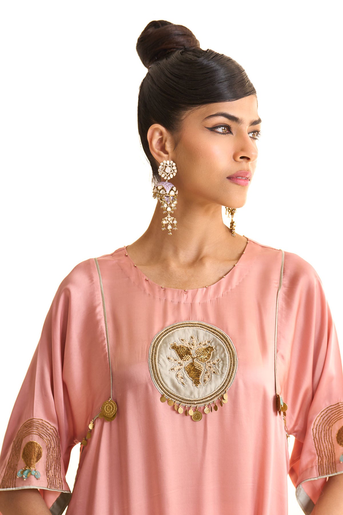 Summer mist Pink Gold anar kurta set