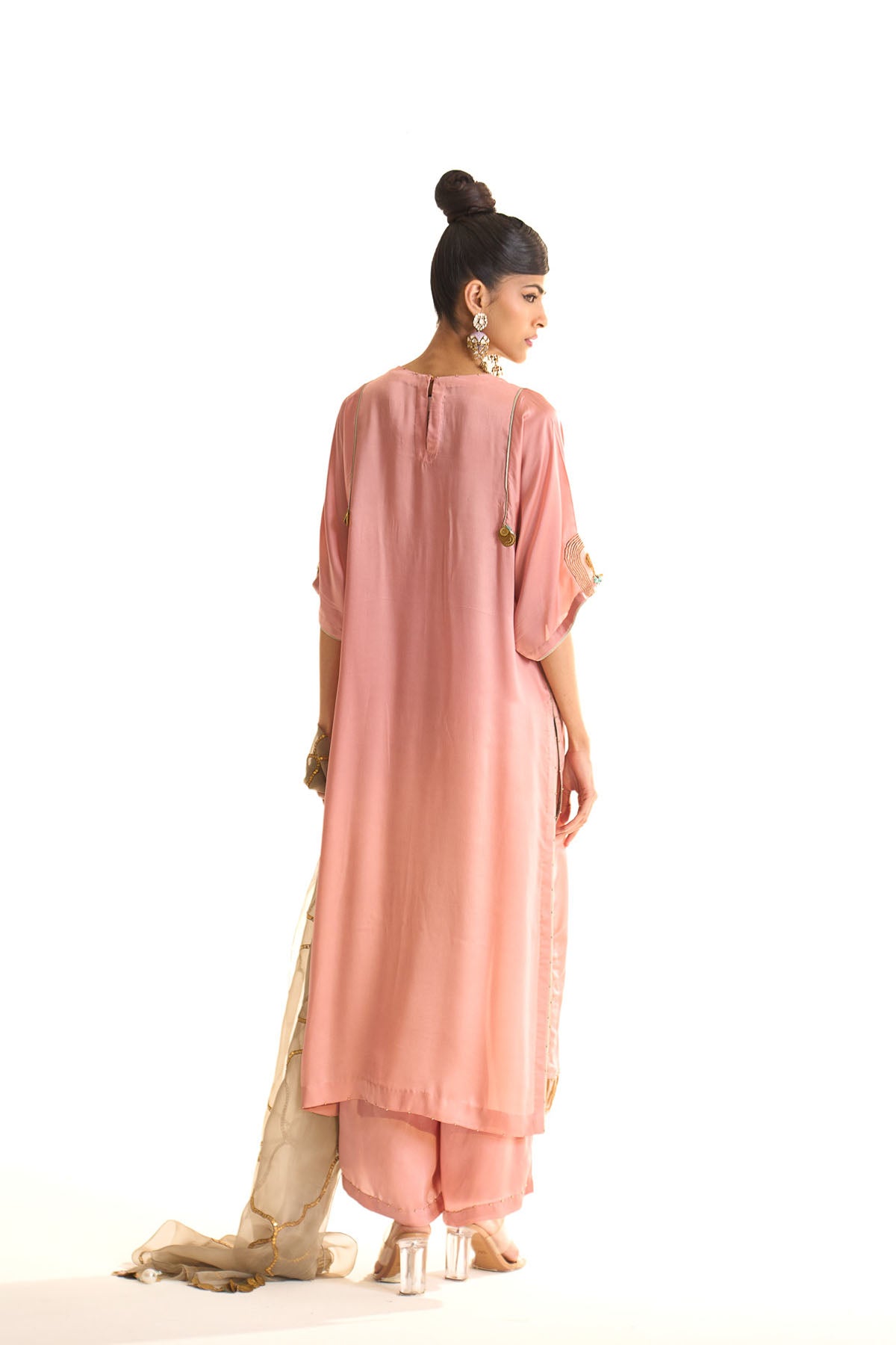 Summer mist Pink Gold anar kurta set