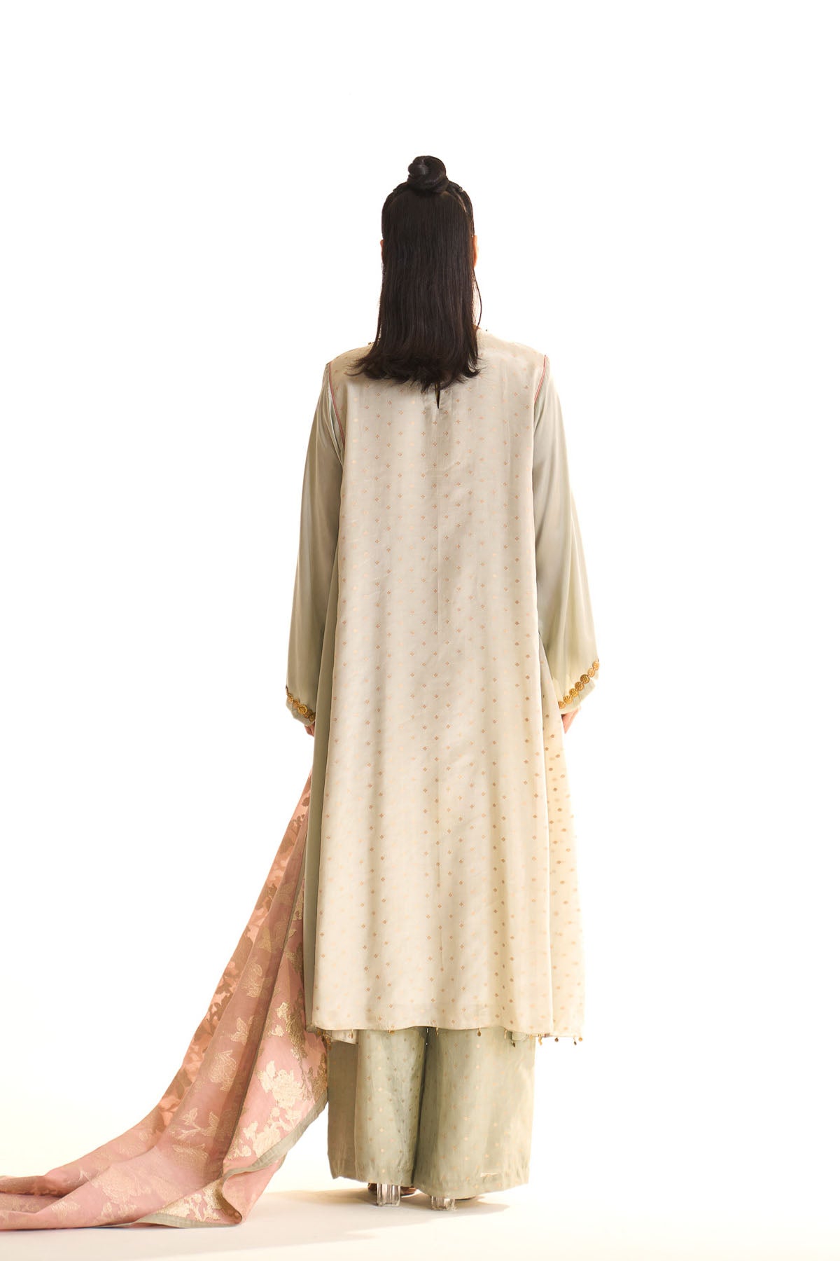 Summer mist Teal Kalidar york kurta set