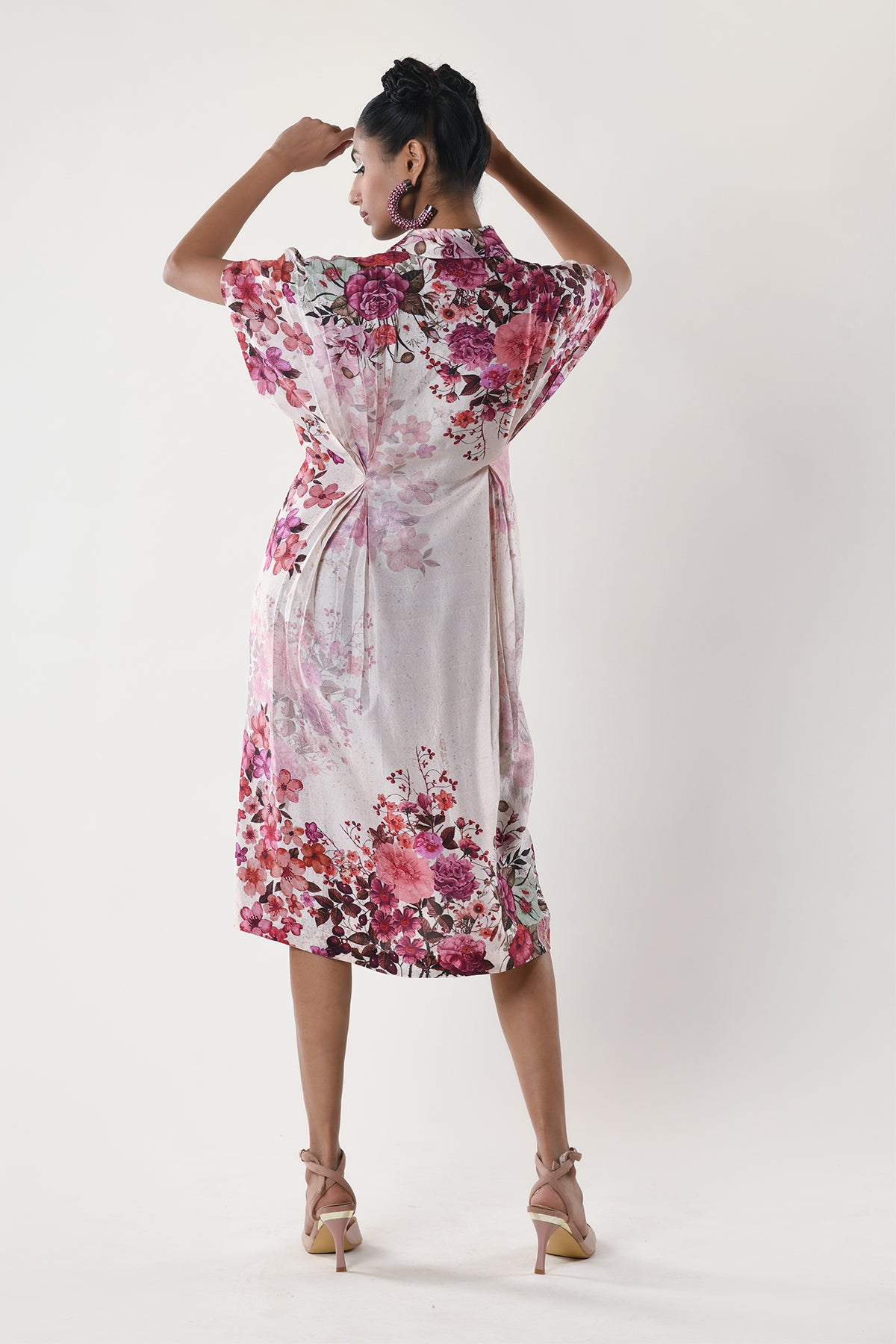 Pleated Kaftan Dress