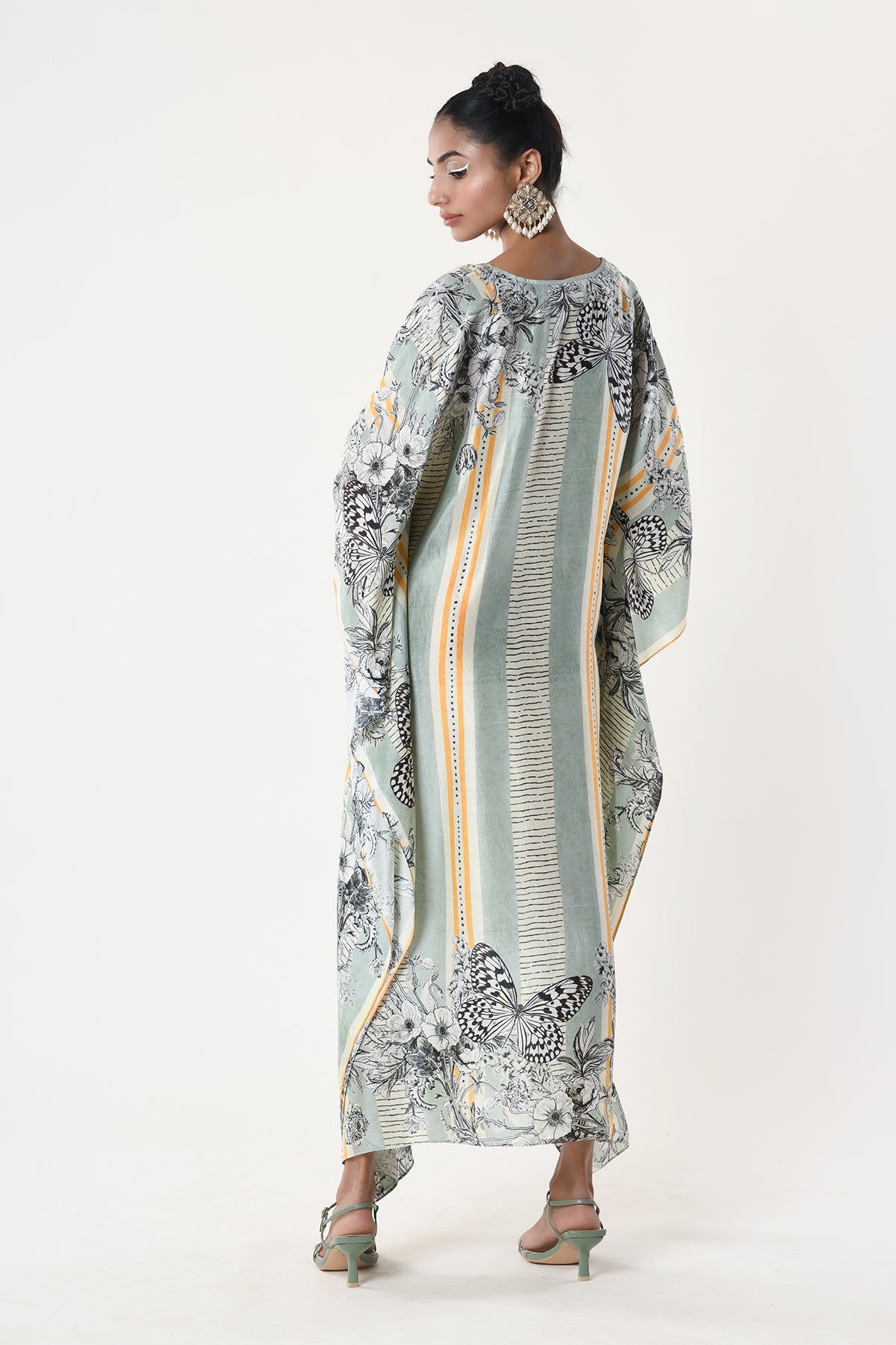 V Neck Kaftan Dress