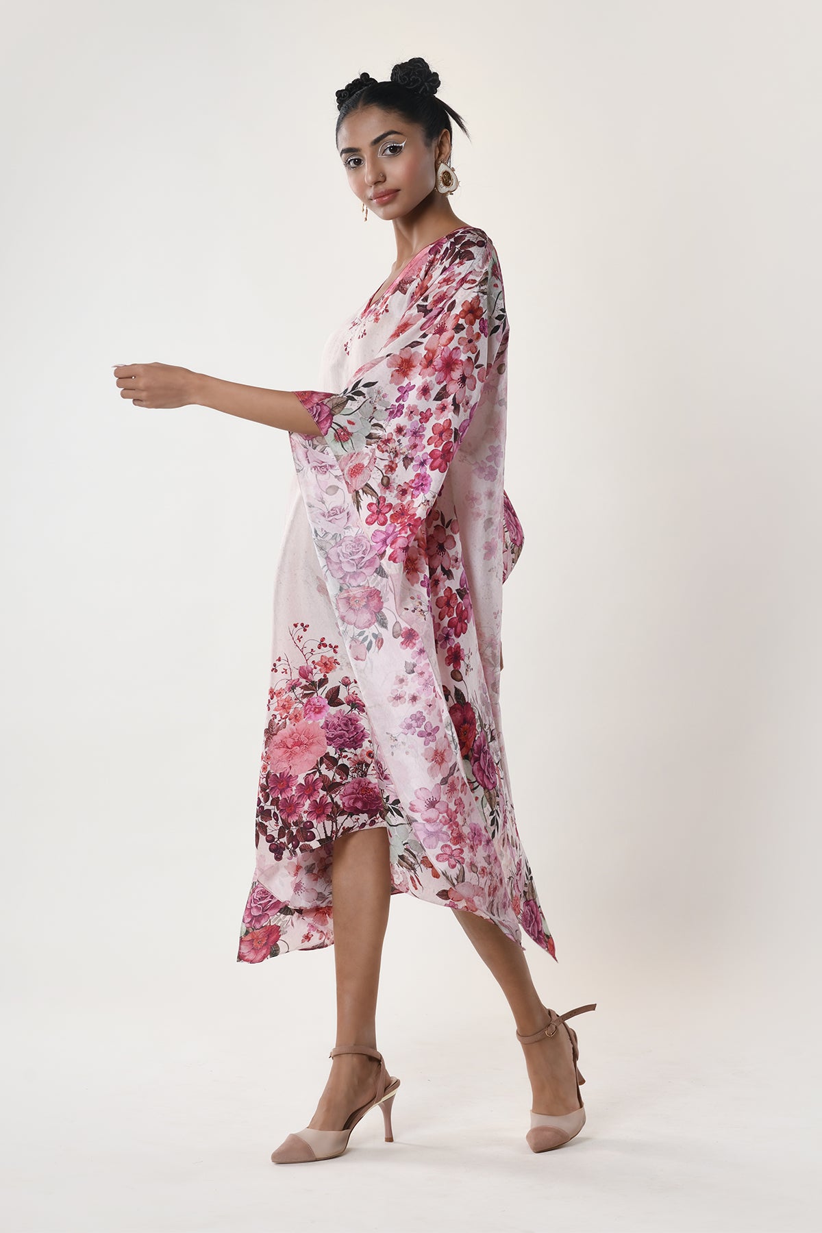 V Neck Kaftan Dress