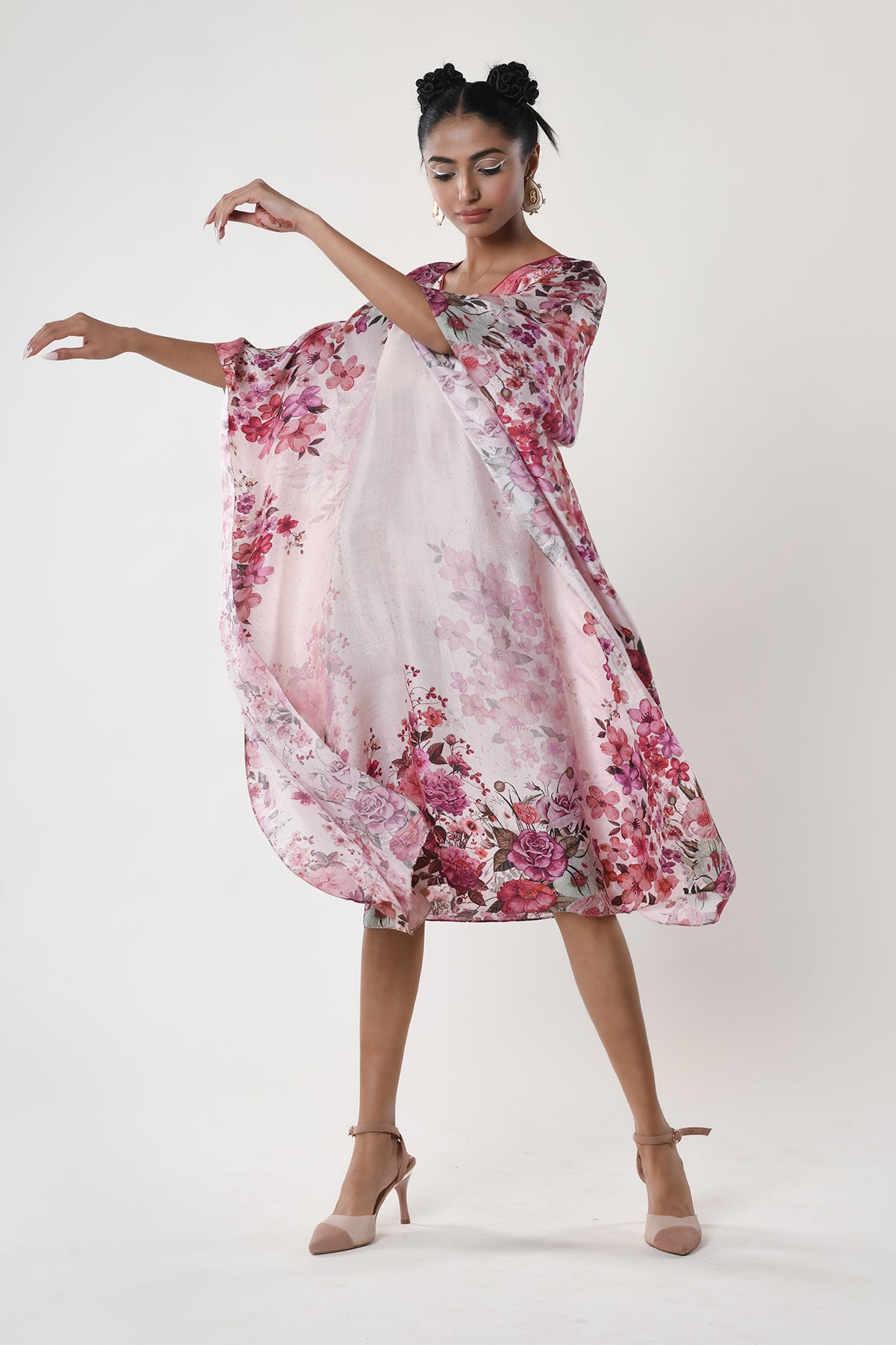 V Neck Kaftan Dress