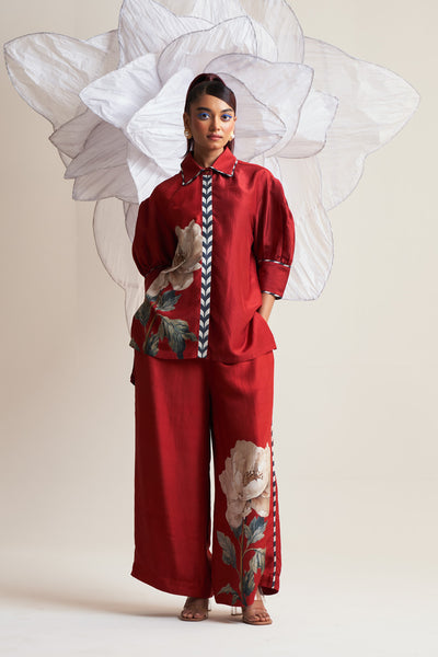 Ruby blossom Palazzo pants