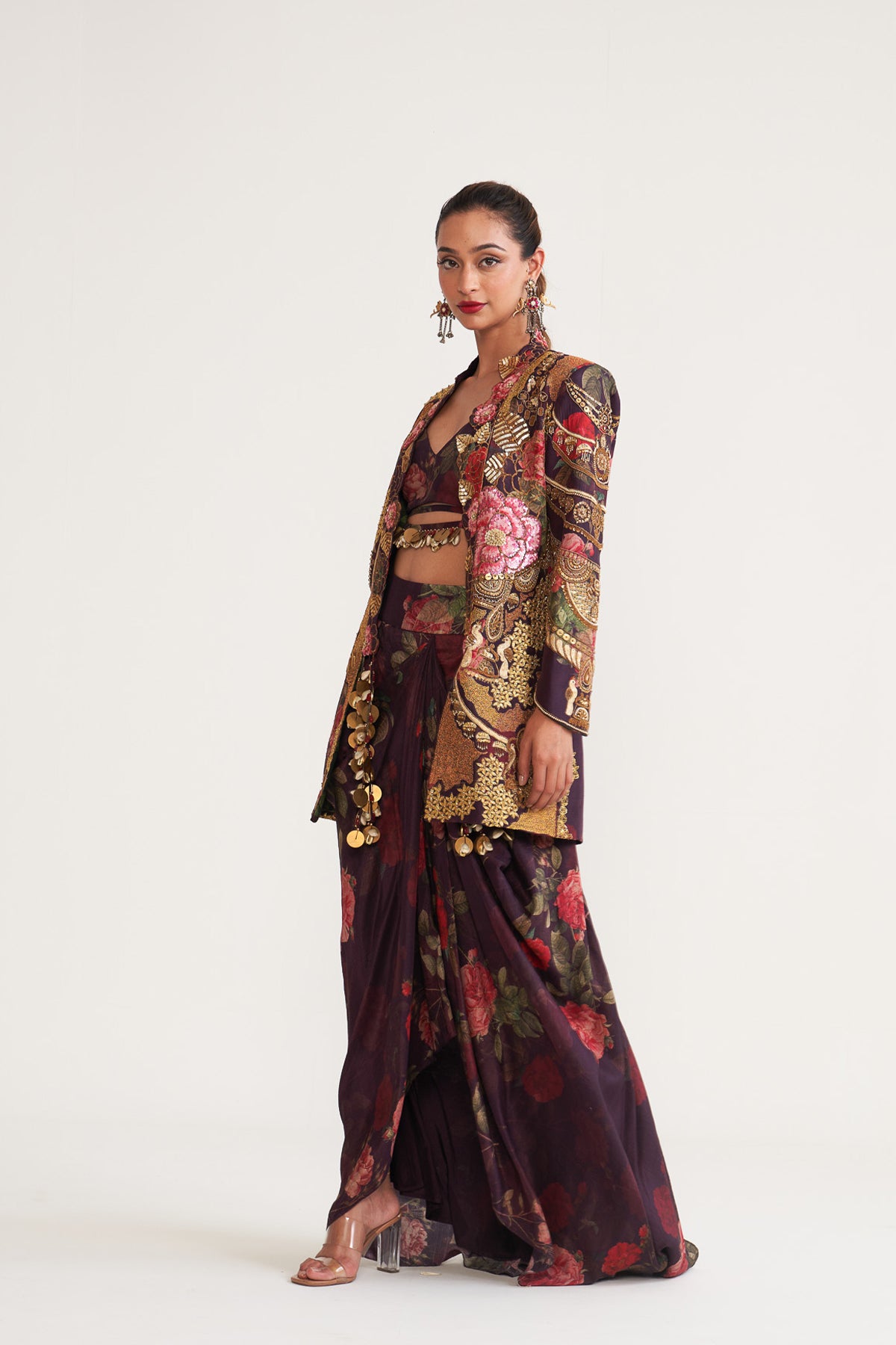 Long jacket skirt set