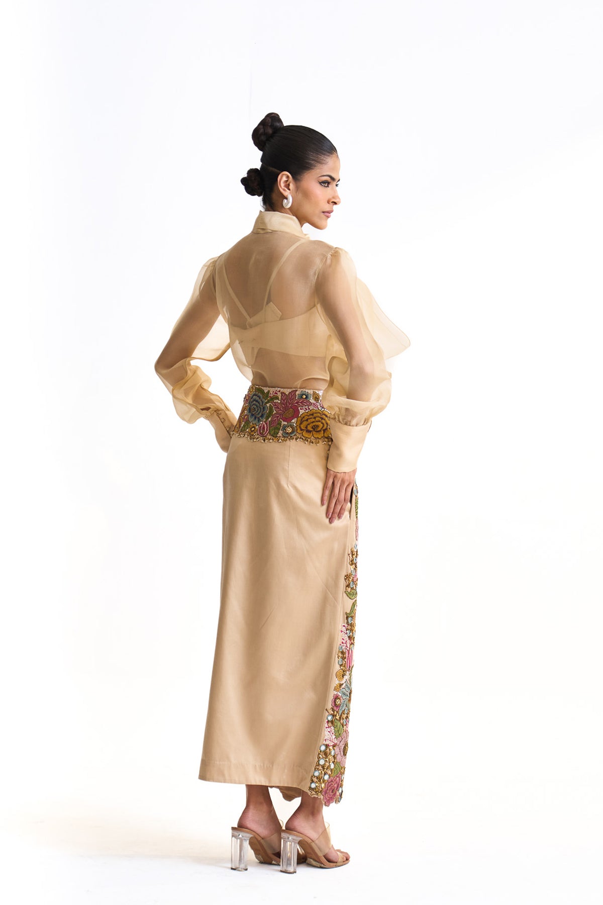 Vintage garden pencil skirt set