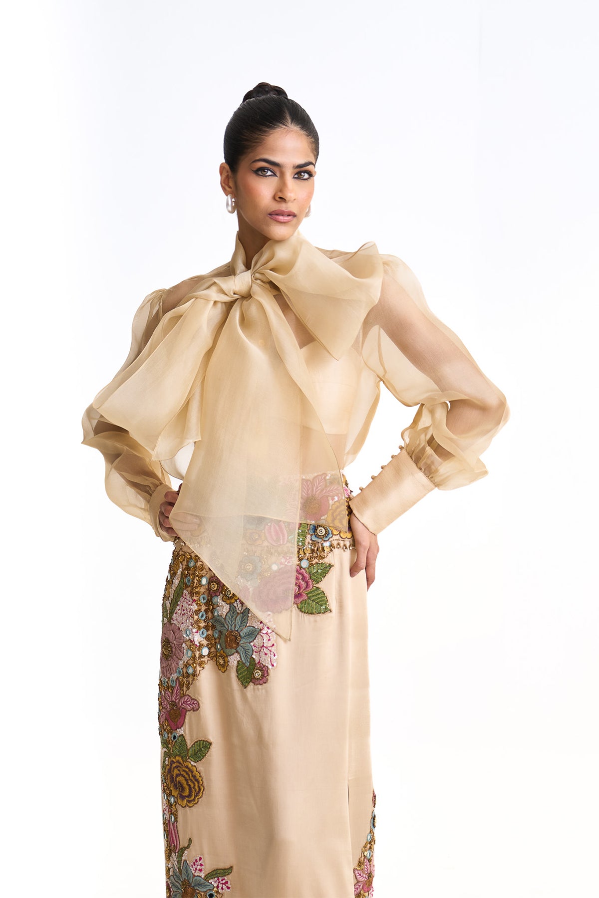 Vintage garden pencil skirt set