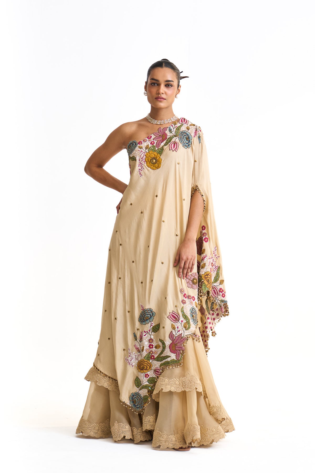 Vintage garden one shoulder set