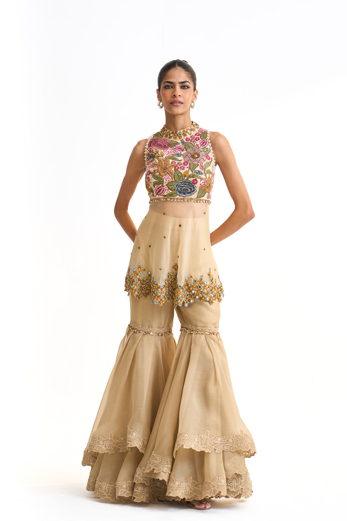 Vintage garden peplum set
