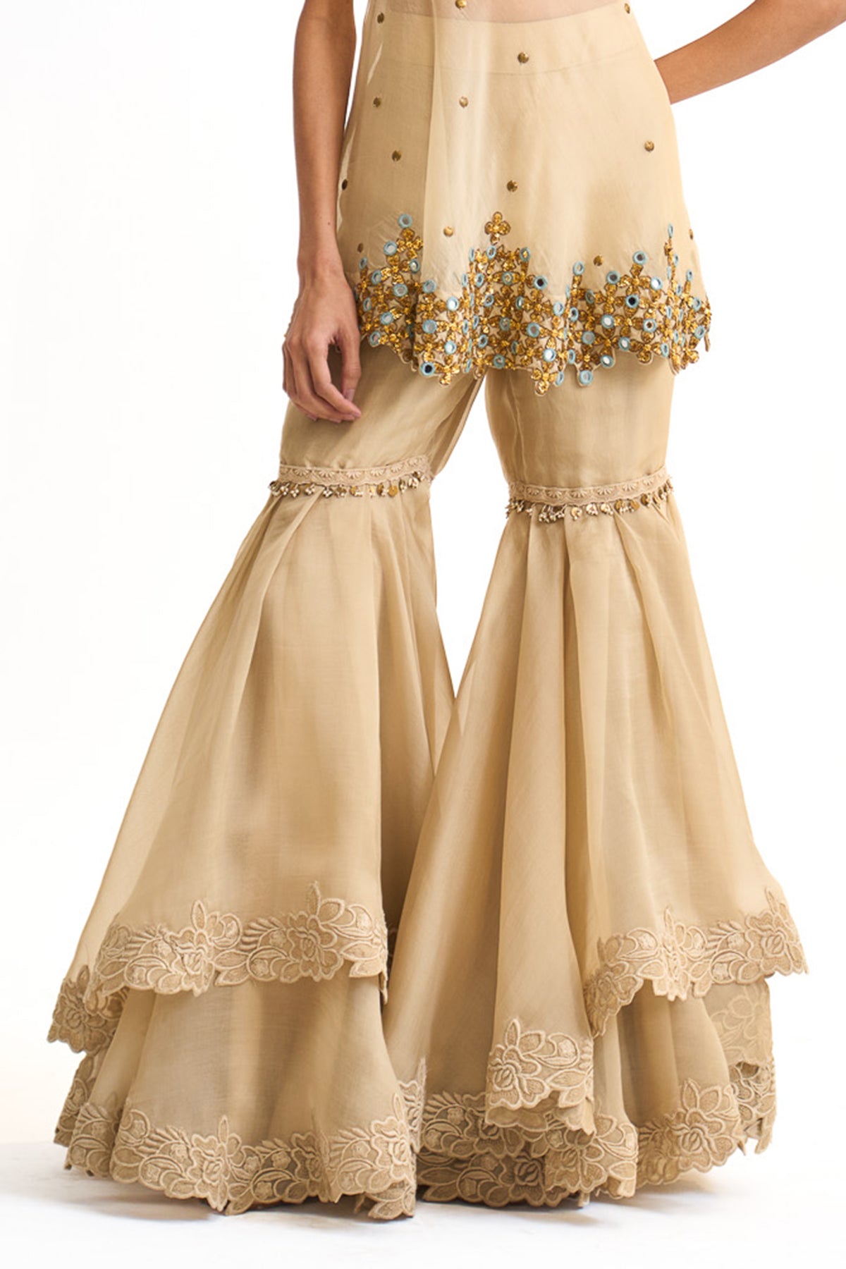 Vintage garden peplum set