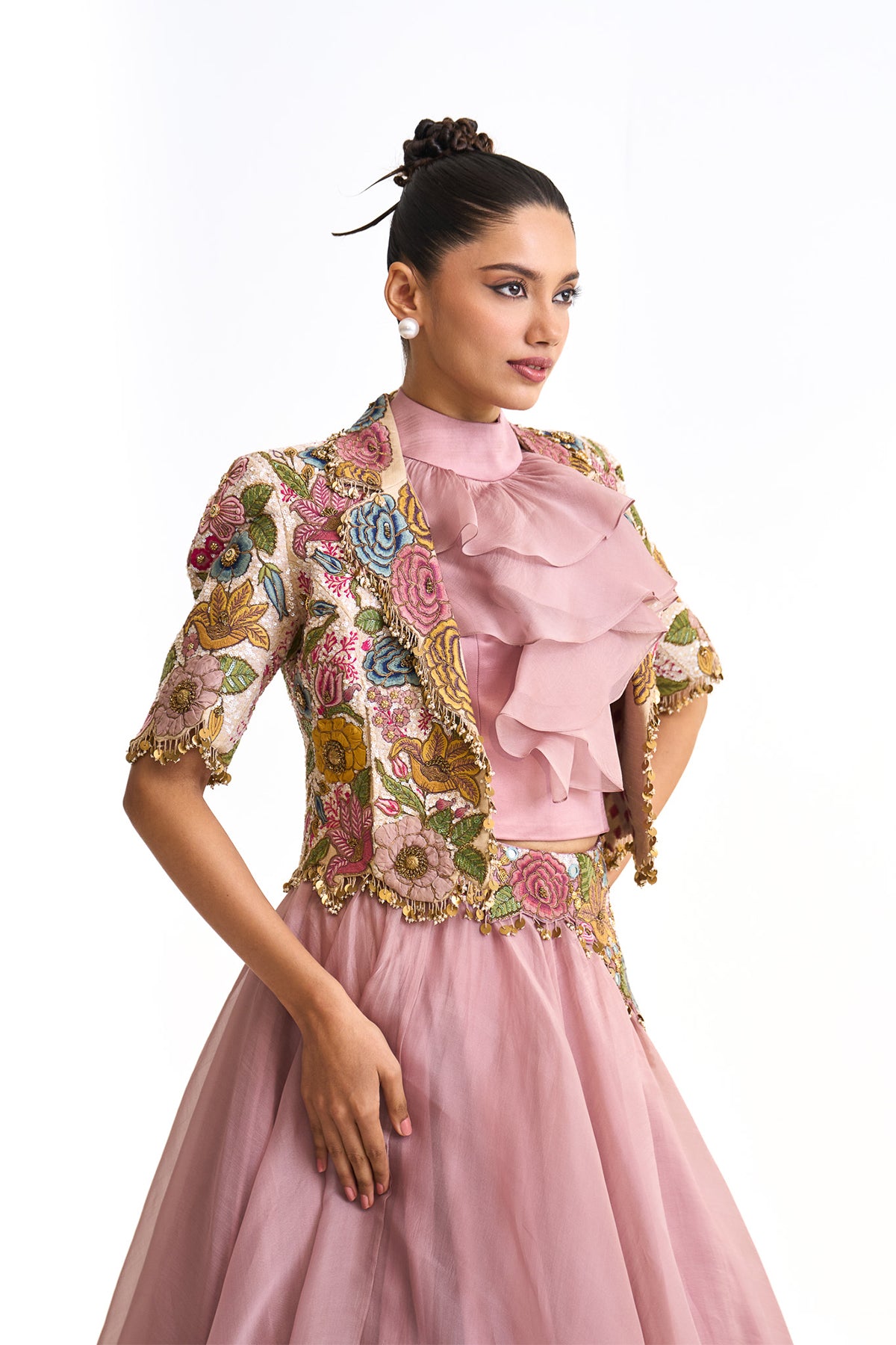 Vintage garden crop blazer set