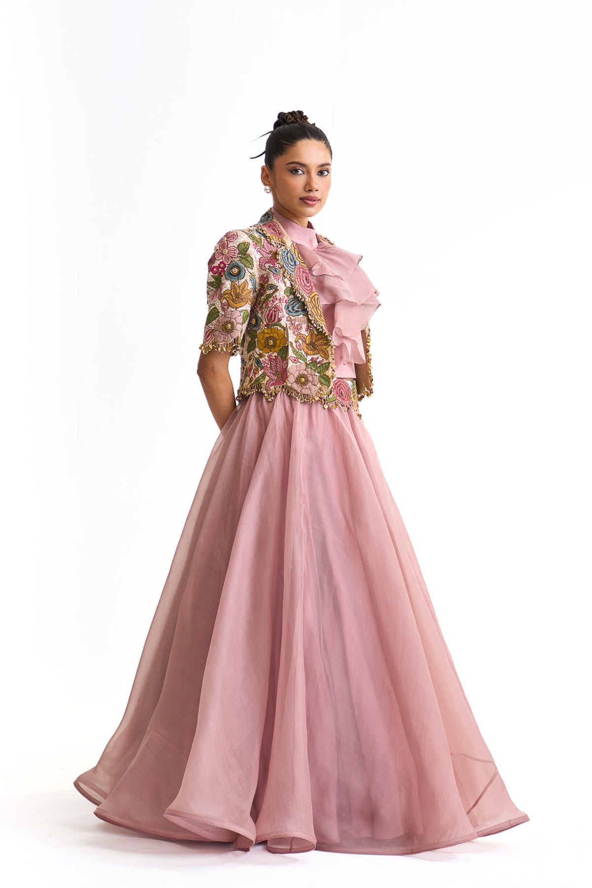 Vintage garden crop blazer set