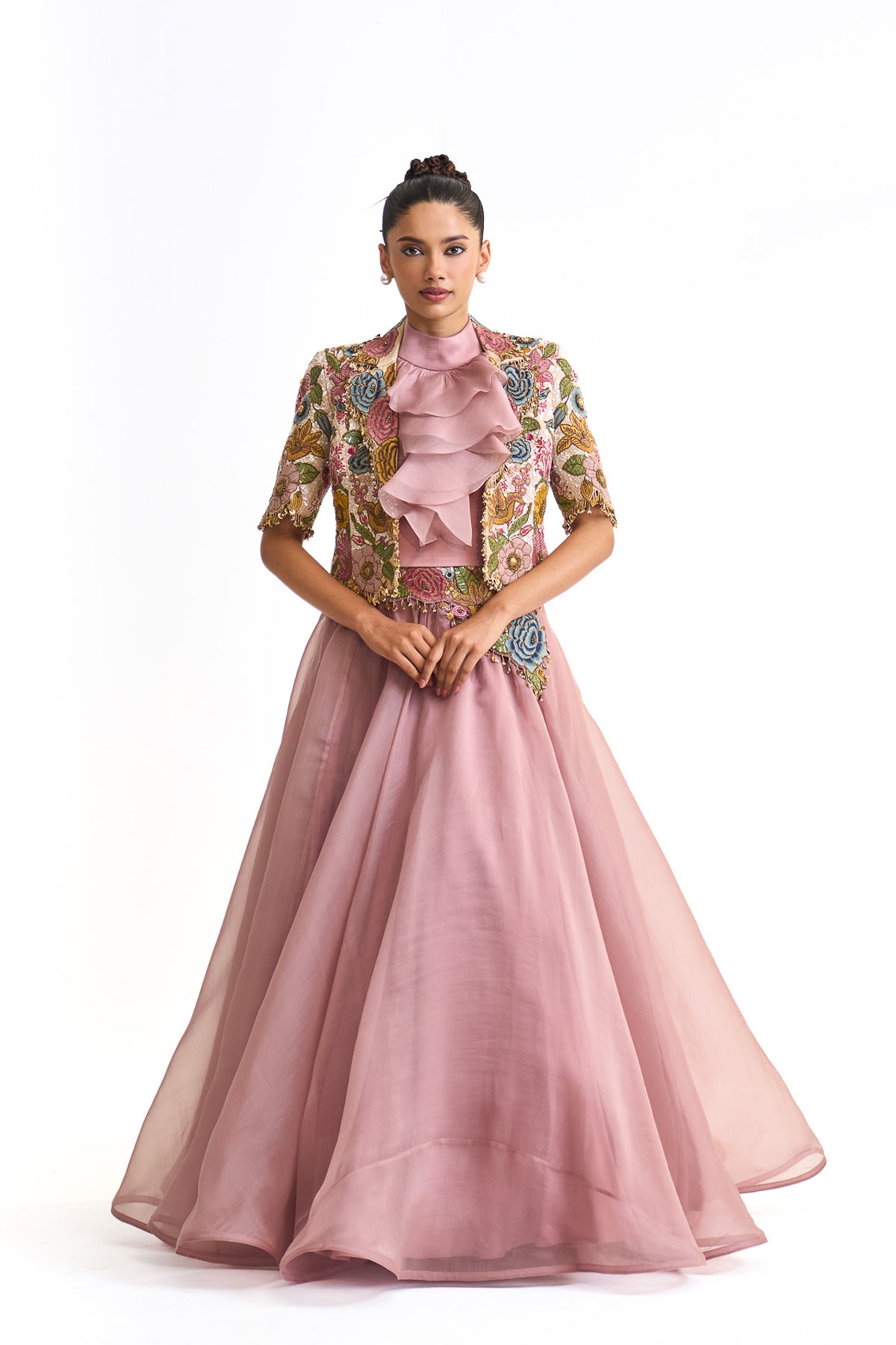 Vintage garden crop blazer set