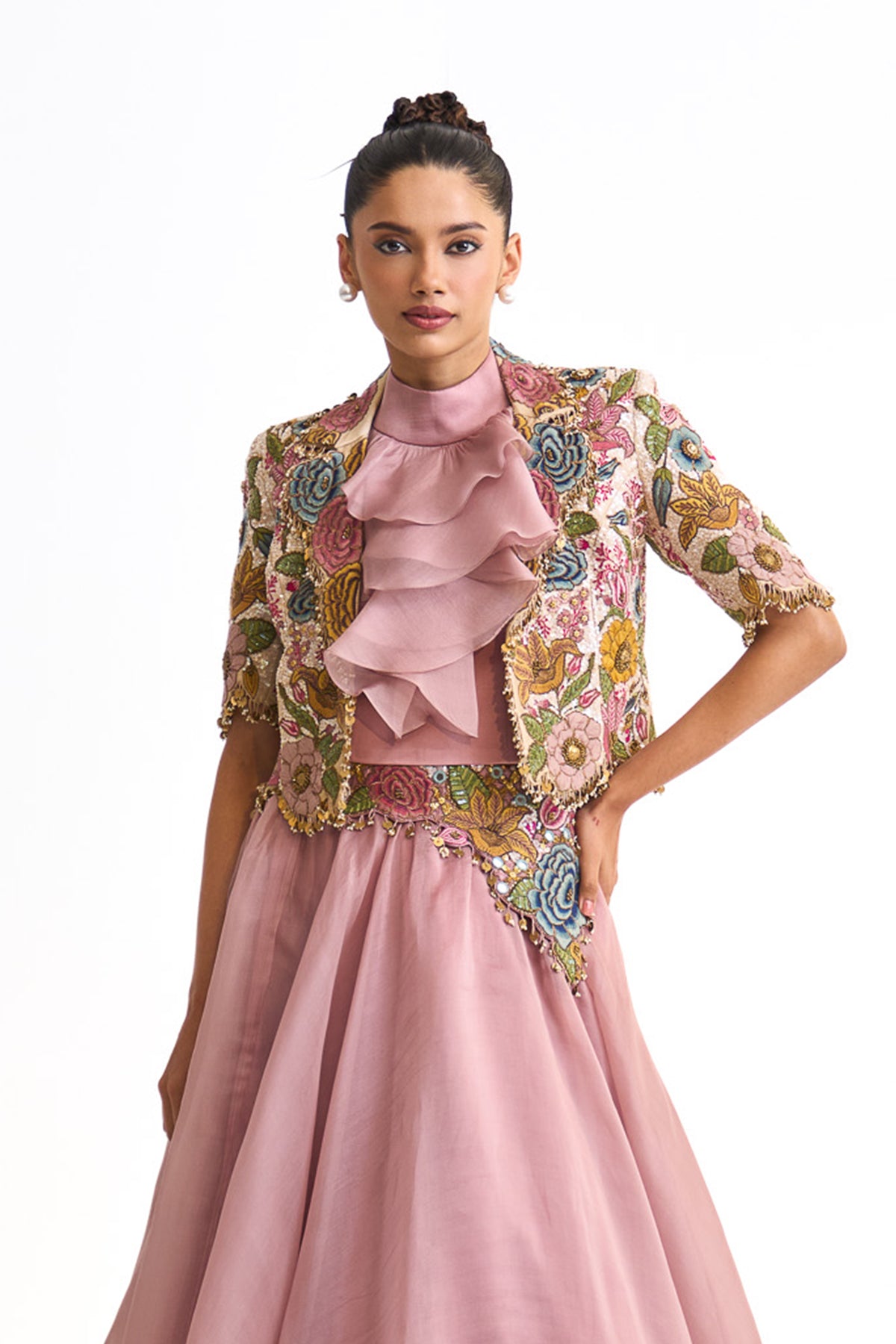 Vintage garden crop blazer set