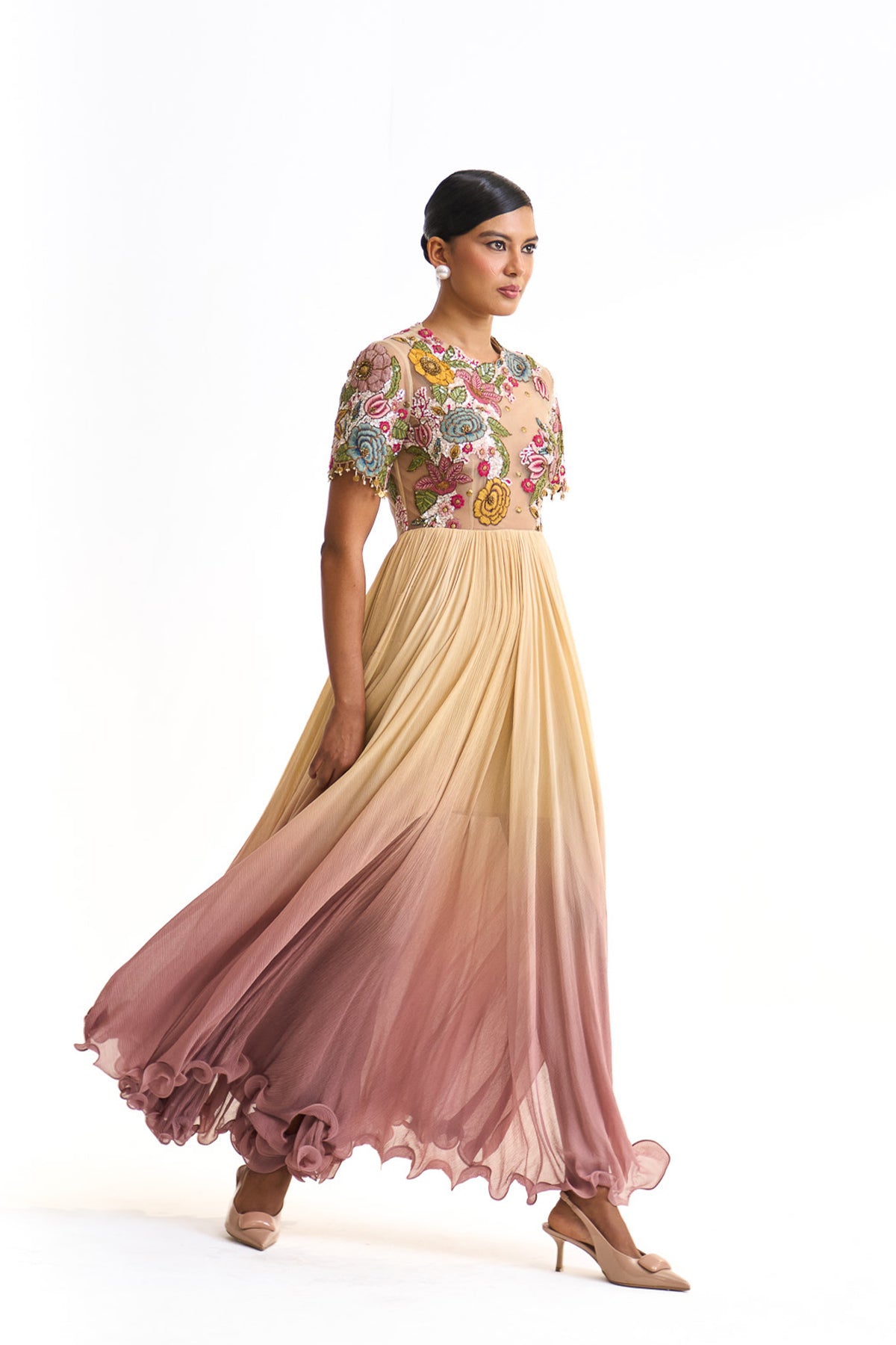 Vintage garden bodysuit dress