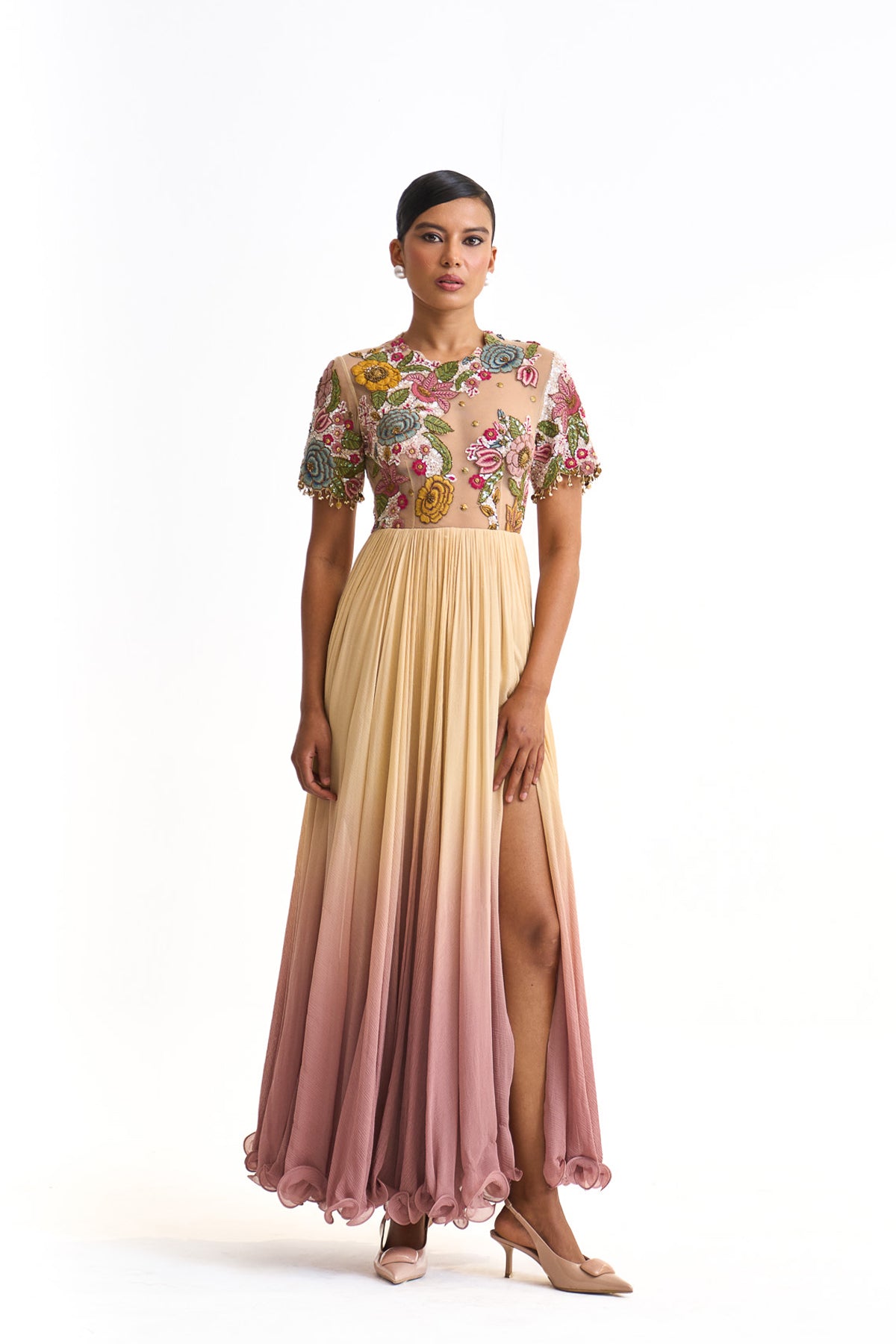 Vintage garden bodysuit dress