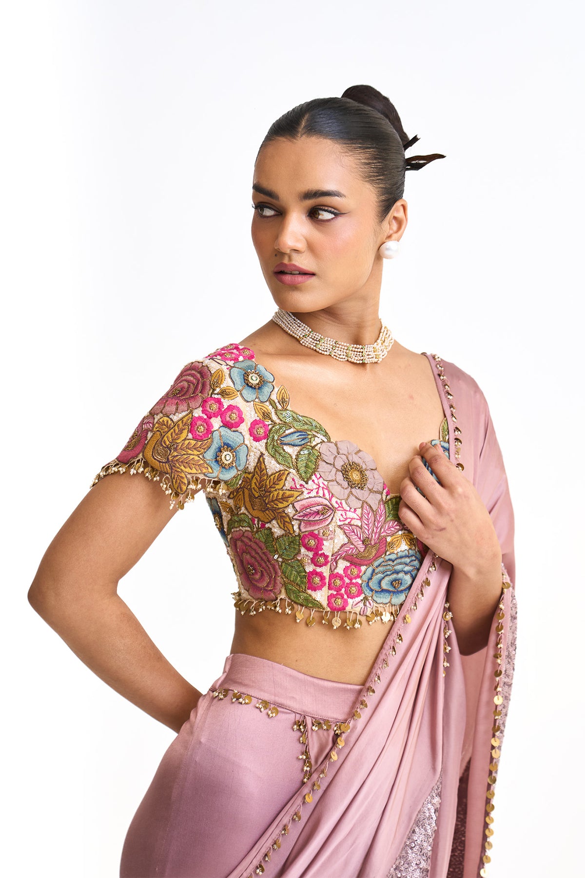 Vintage garden saree set