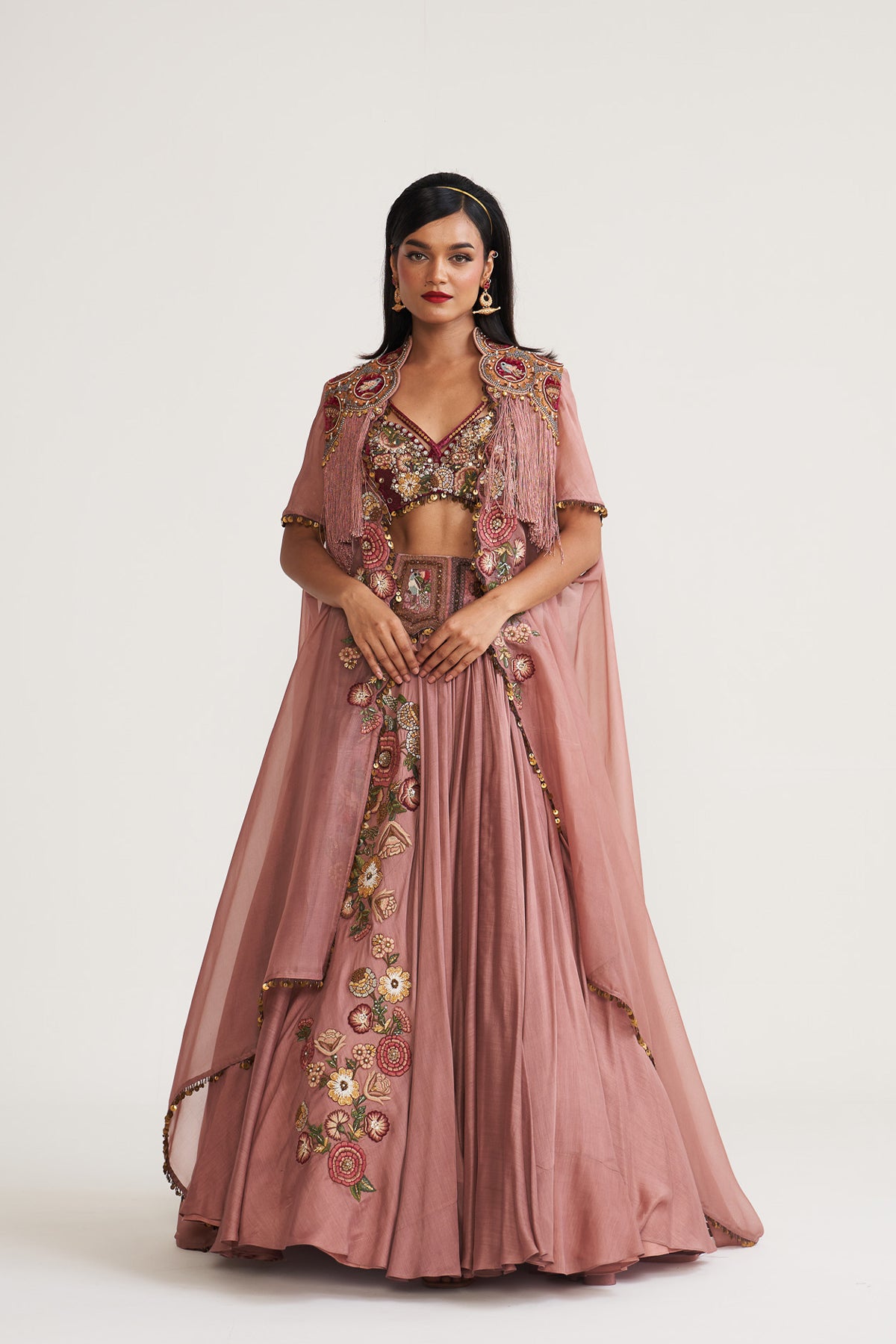 Cape lehenga set