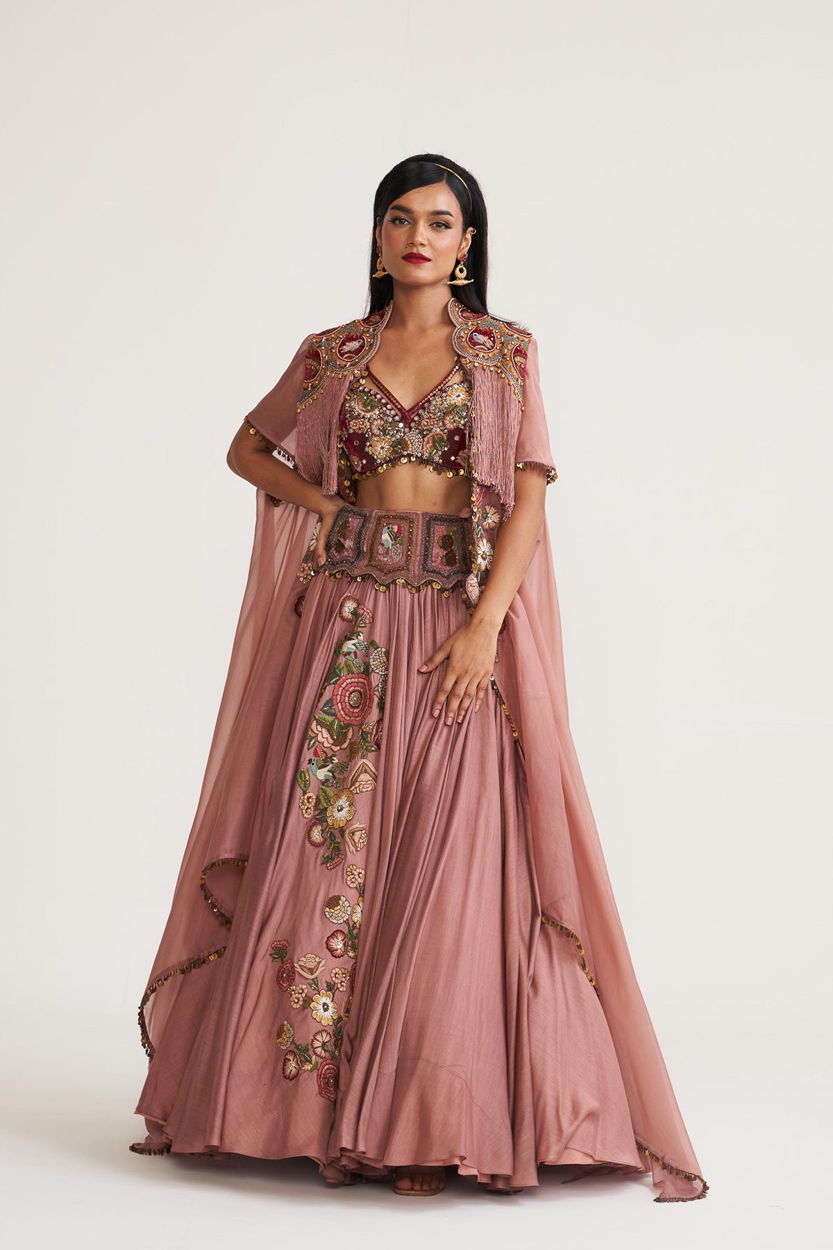 Cape lehenga set