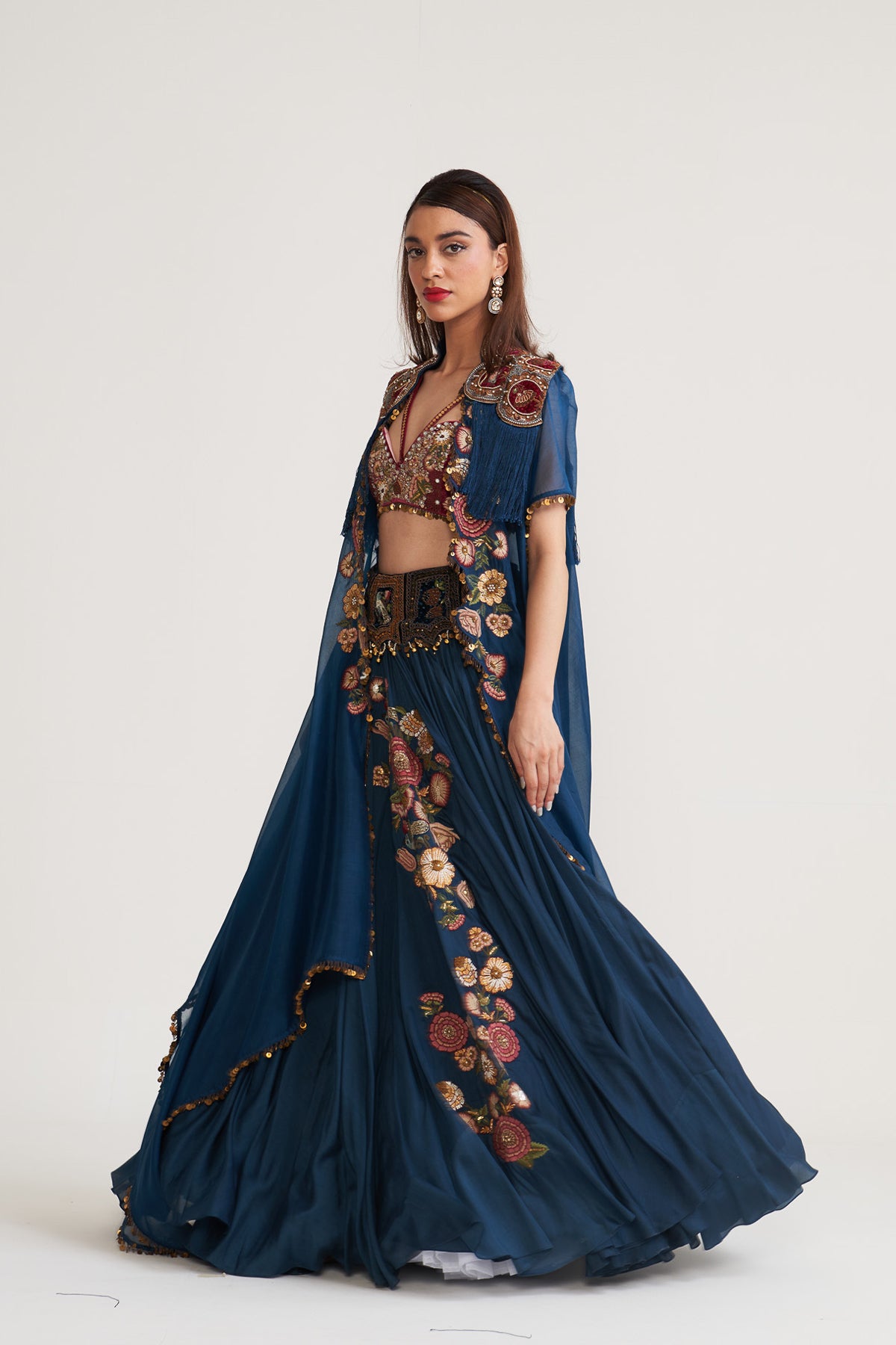 Cape lehenga set