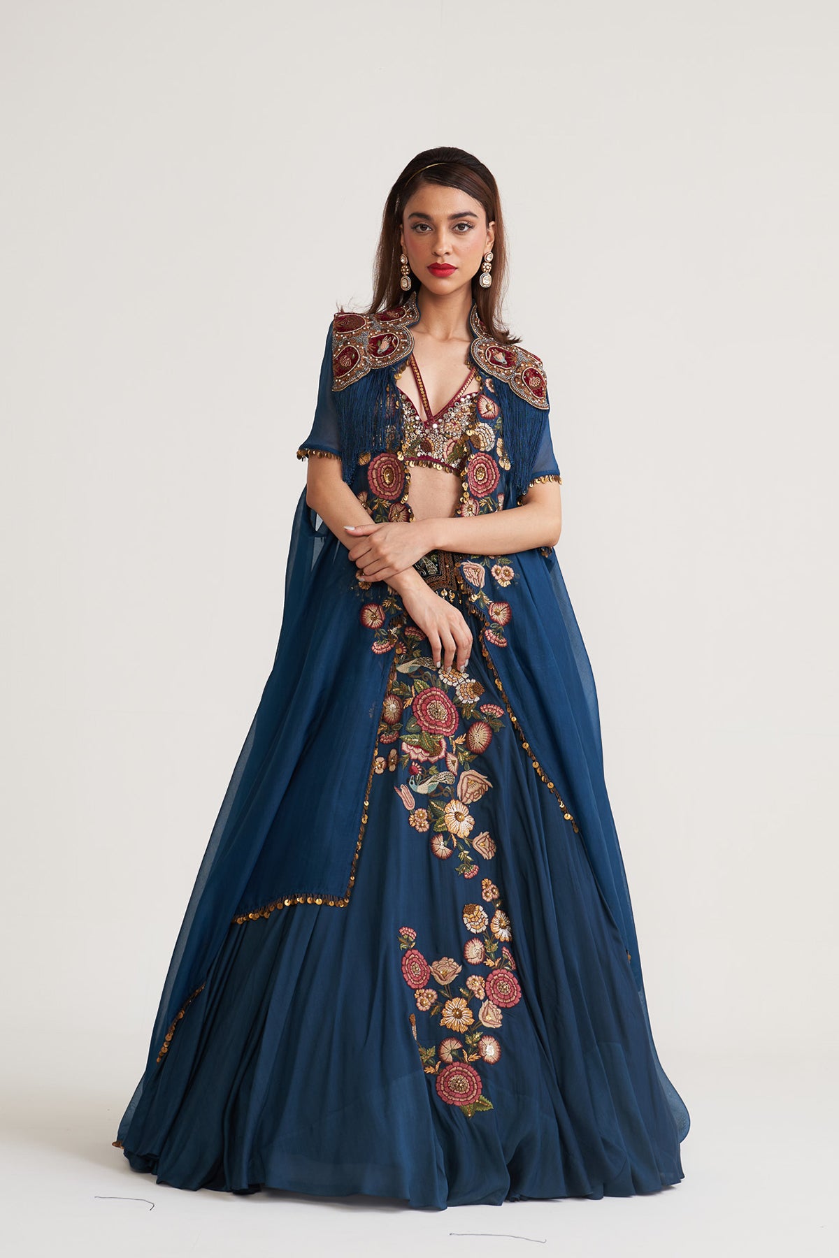 Cape lehenga set