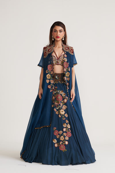 Vintage museum Cape lehenga set