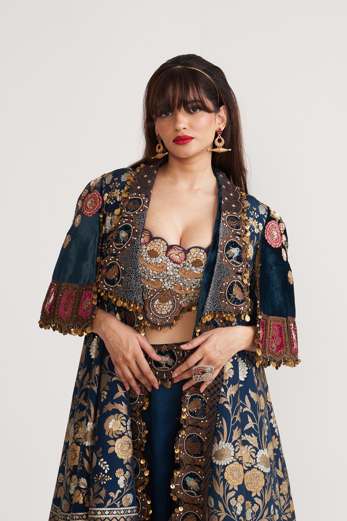 Long jacket skirt set