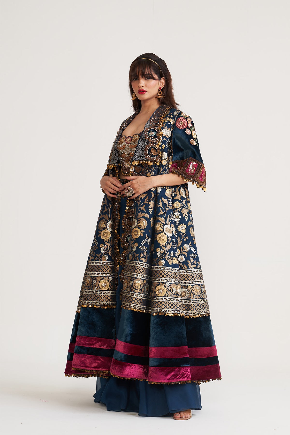 Long jacket skirt set