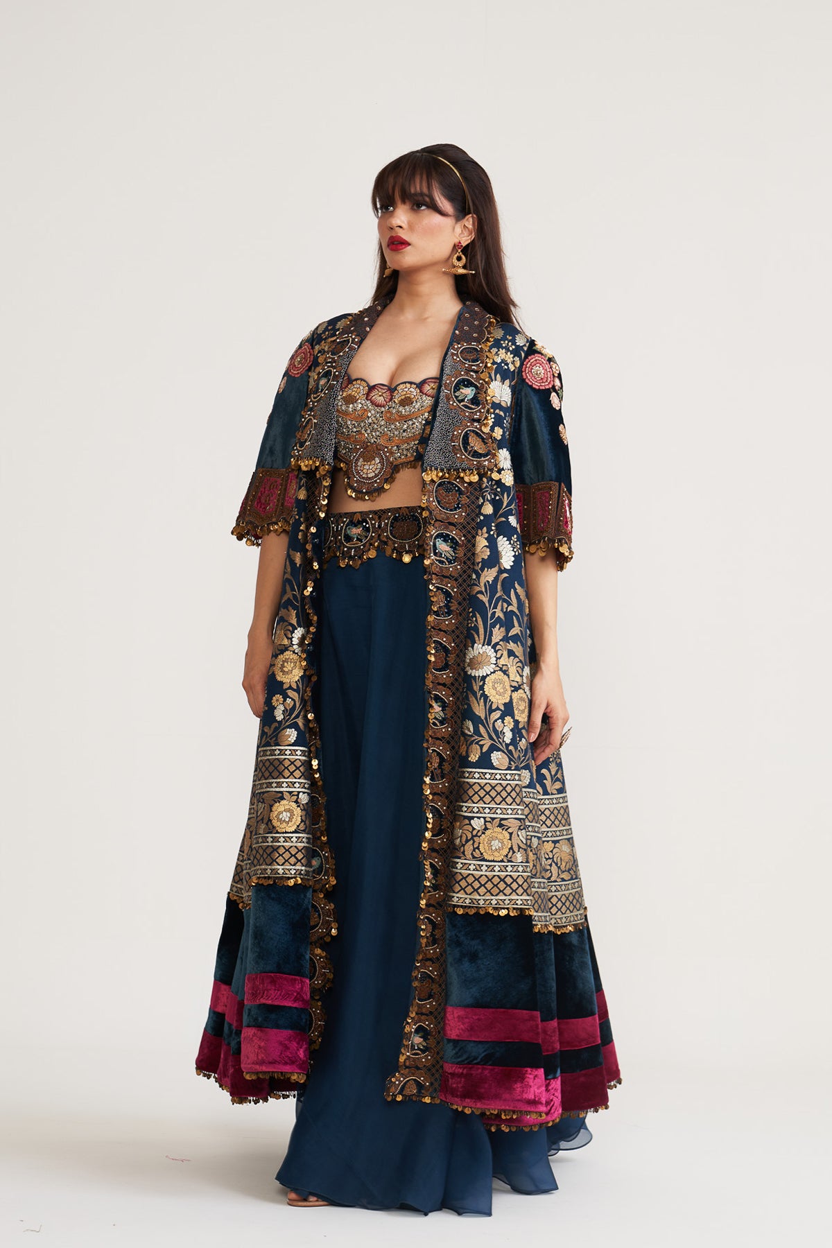 Long jacket skirt set