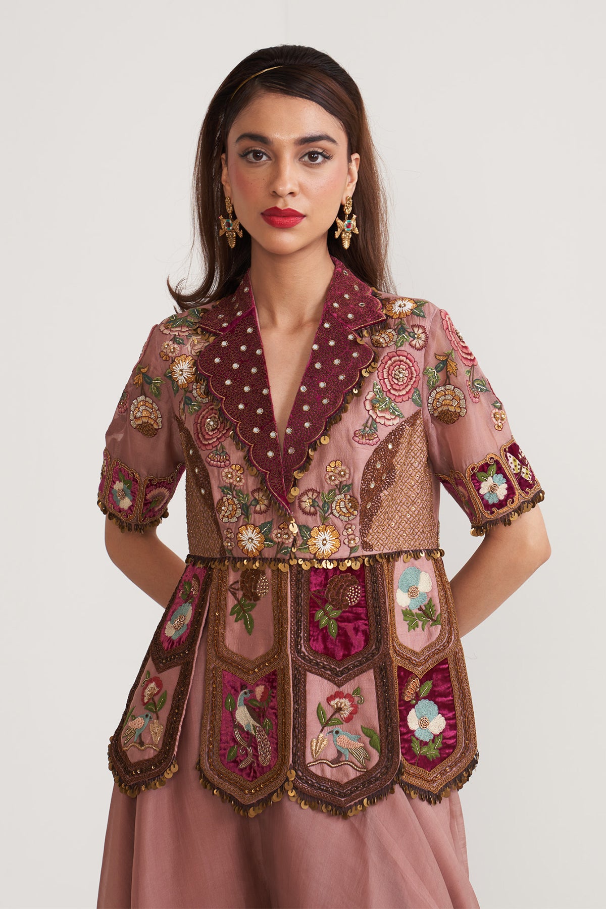 Peplum top sharara set