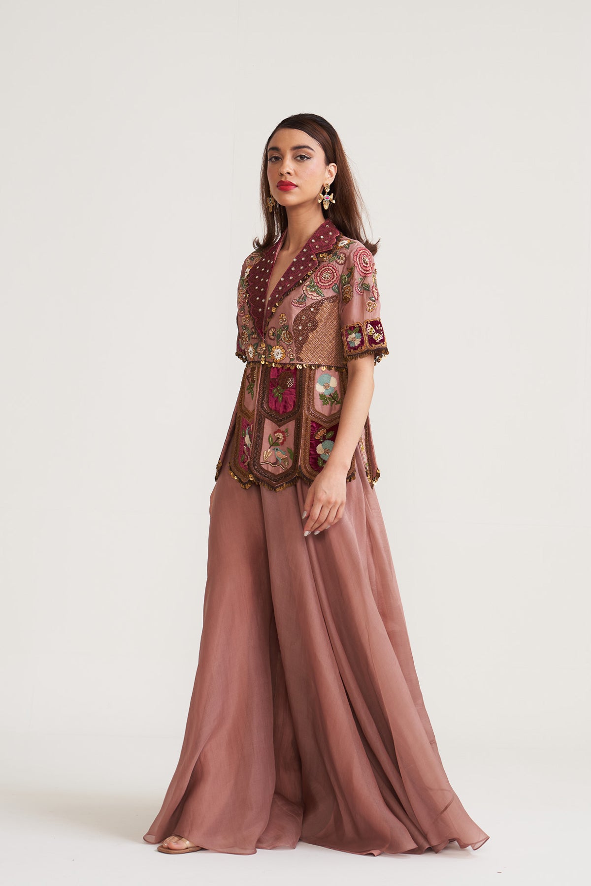 Peplum top sharara set
