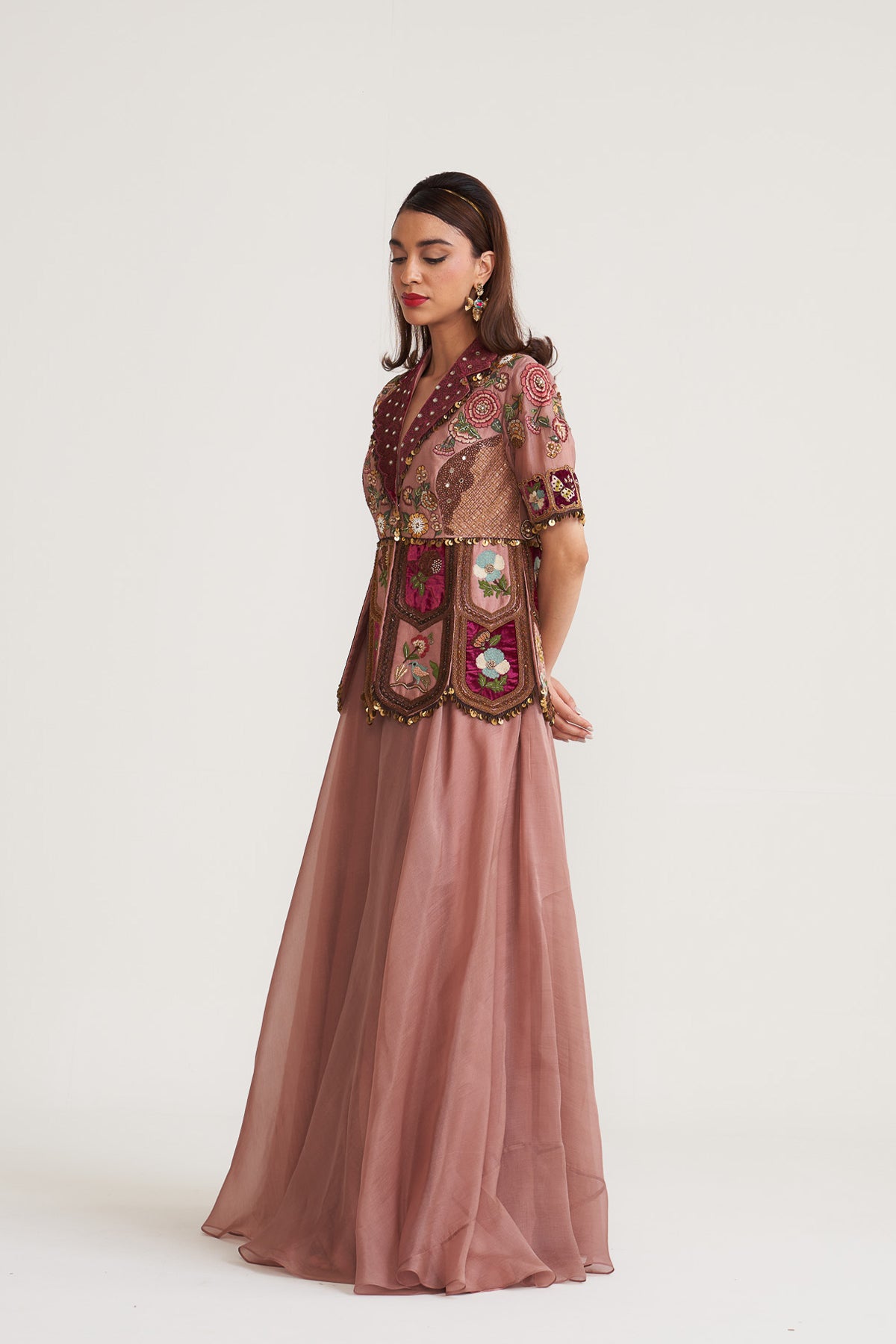 Peplum top sharara set