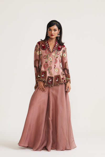 Vintage museum Heavy jacket and sharara set
