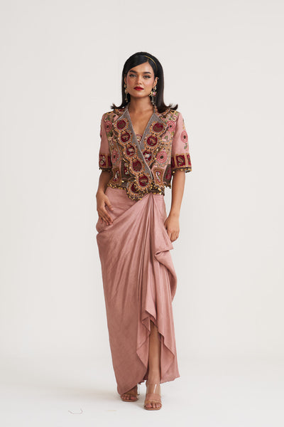 Vintage museum Overlap jacket set