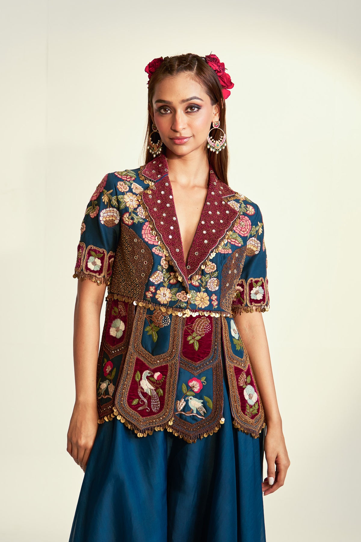 Peplum top sharara set