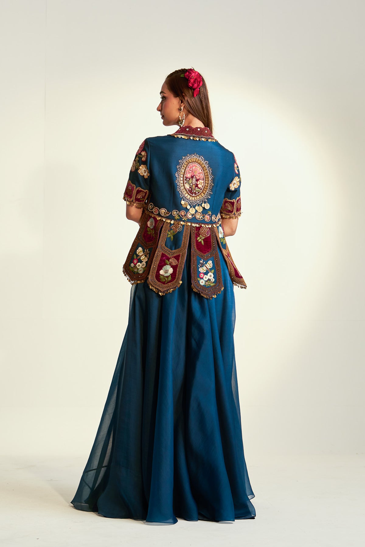 Peplum top sharara set