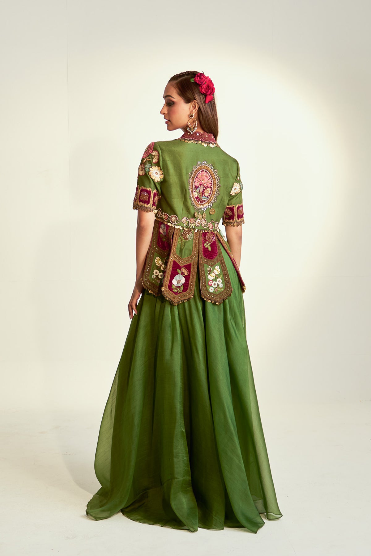 Peplum top sharara set