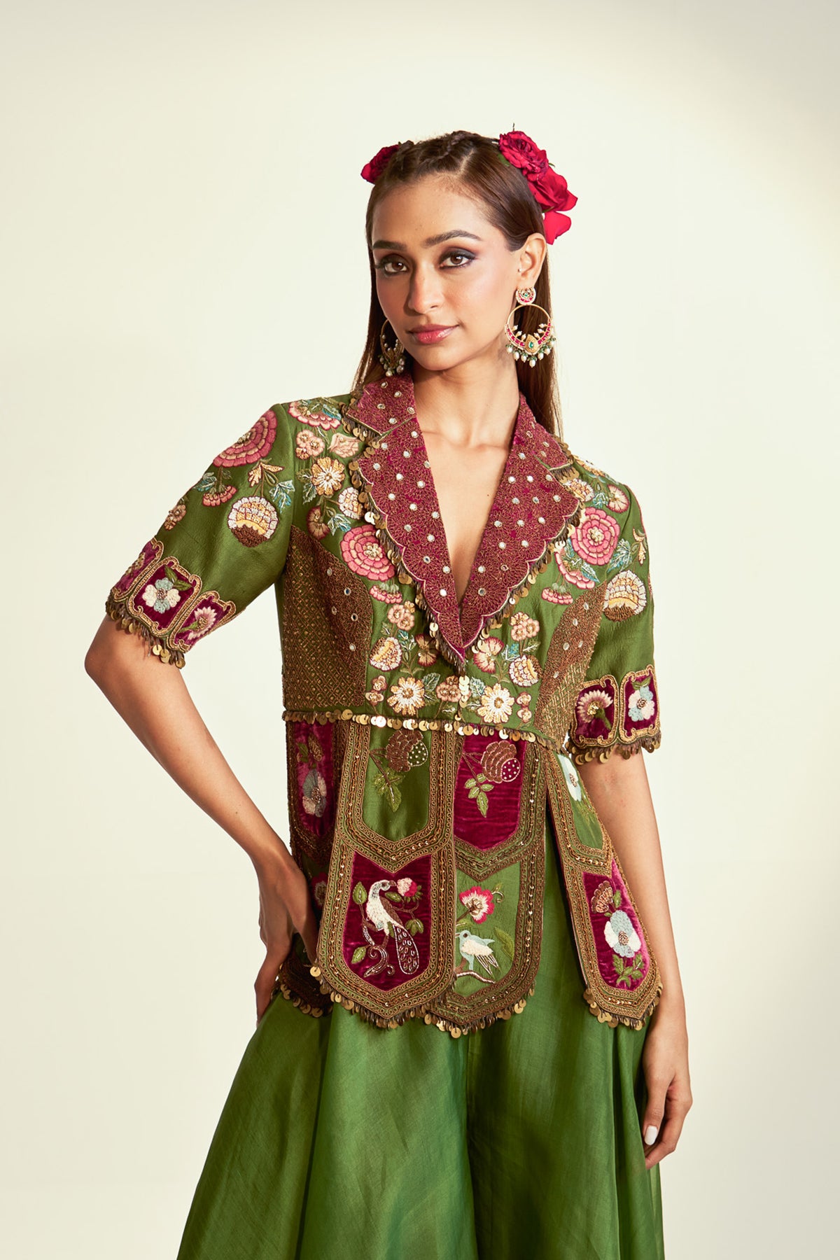 Peplum top sharara set