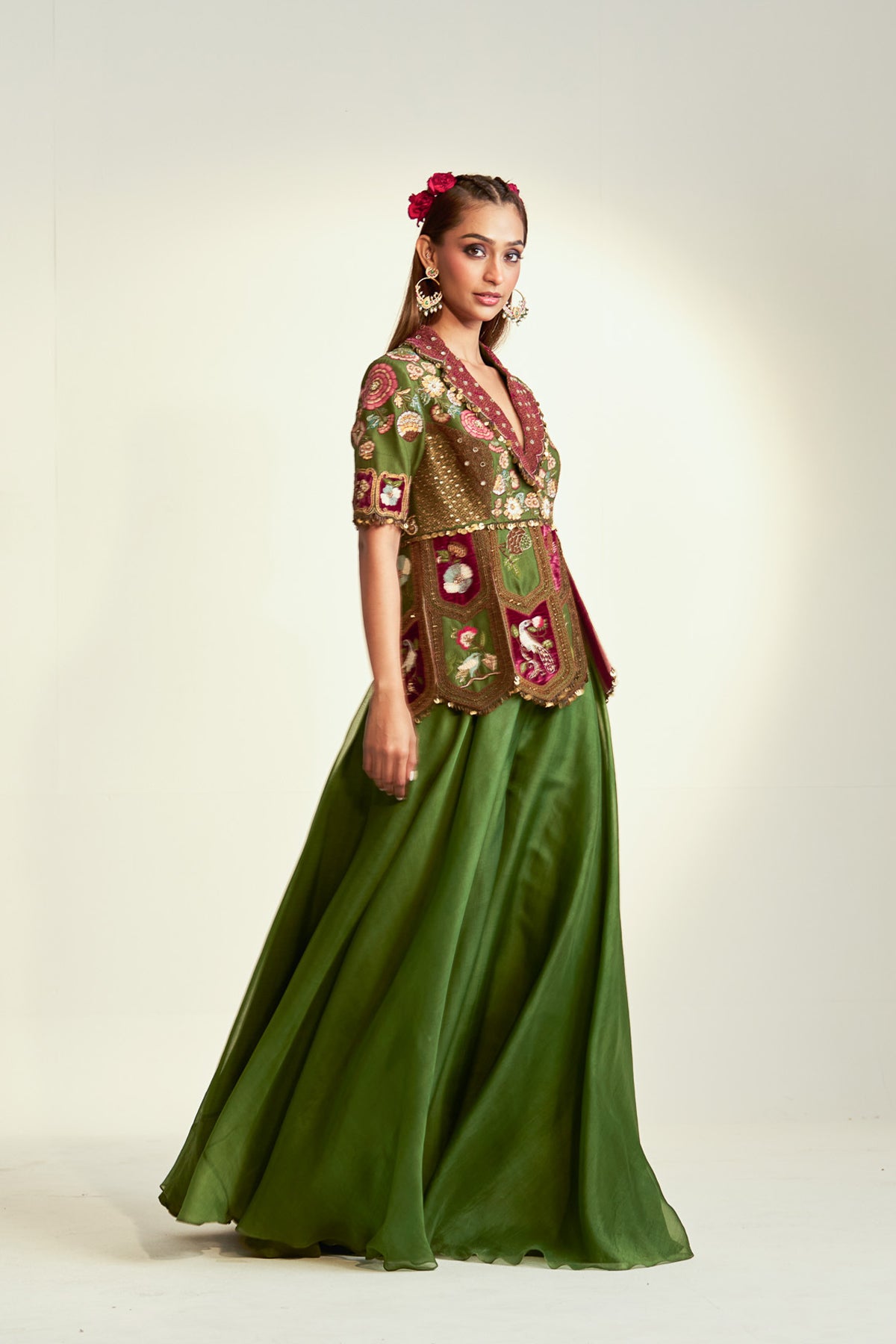 Peplum top sharara set